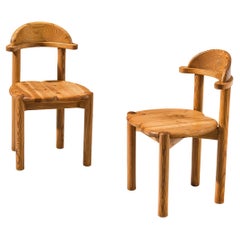 Danish Pair of Dining Chairs in Solid Pine