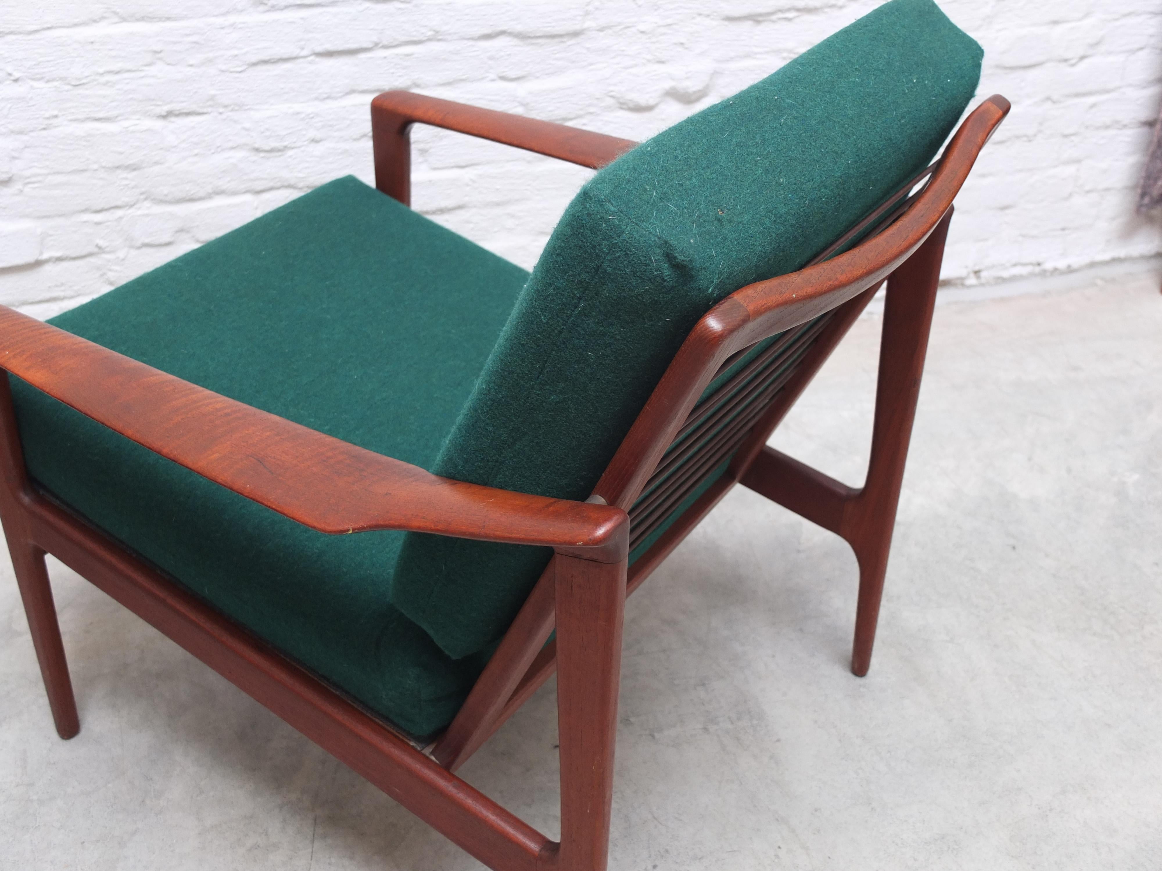Danish Pair of Easy Chairs by Ib-Kofod Larsen for Selig, 1960s 3