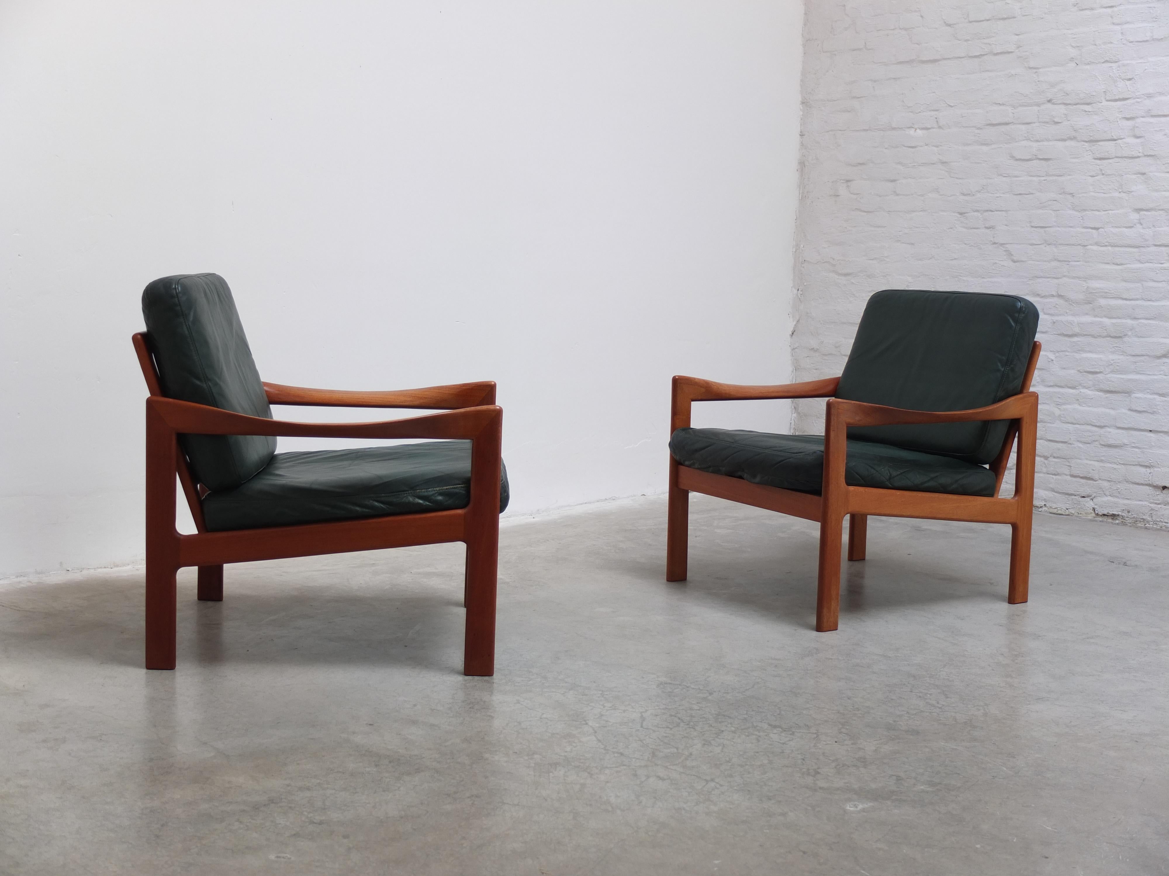 Paire de fauteuils danois par Illum Wikkelsø pour Niels Eilersen, 1960s en vente 3