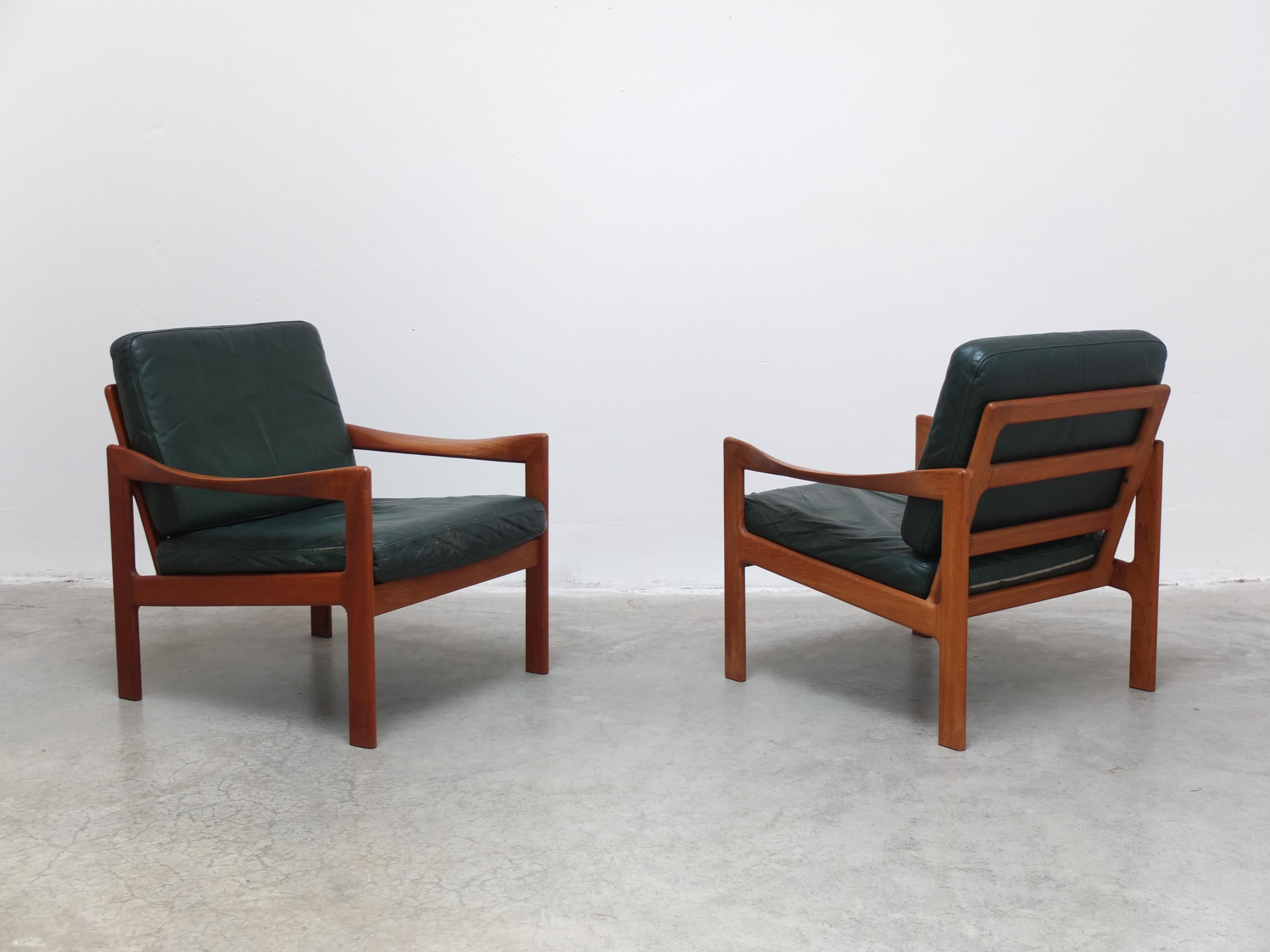 Paire de fauteuils danois par Illum Wikkelsø pour Niels Eilersen, 1960s en vente 5