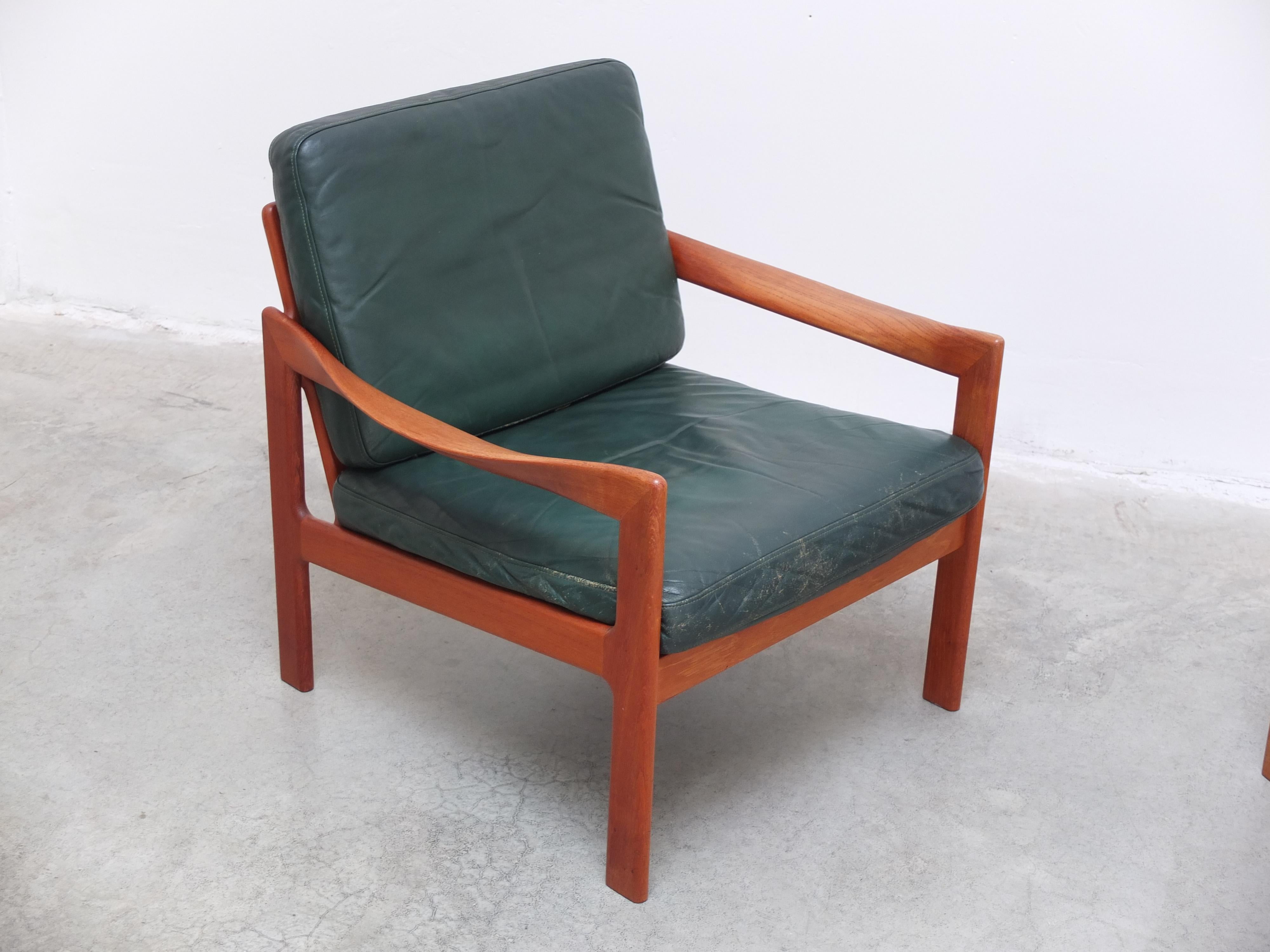 Paire de fauteuils danois par Illum Wikkelsø pour Niels Eilersen, 1960s en vente 7
