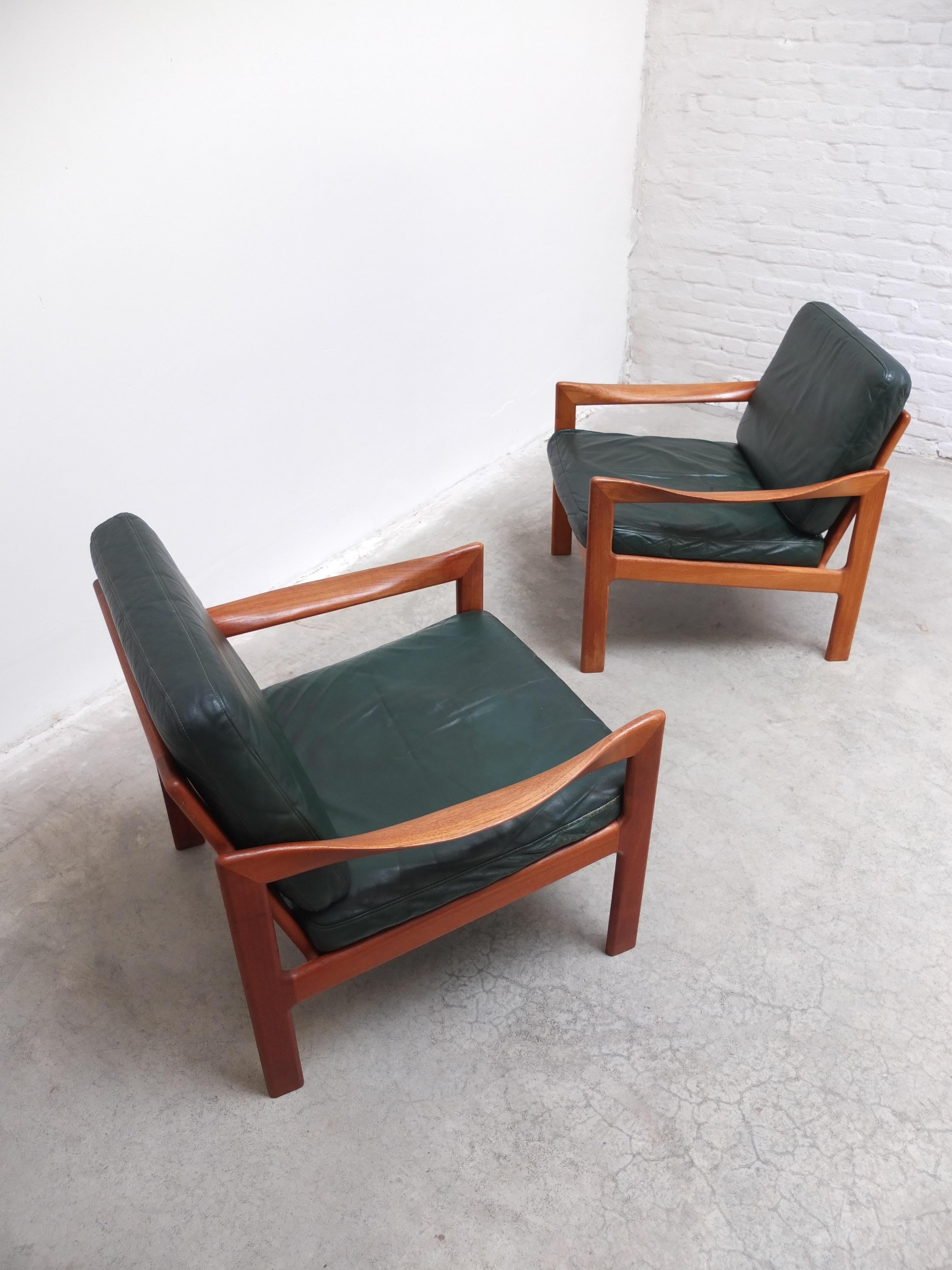 Paire de fauteuils danois par Illum Wikkelsø pour Niels Eilersen, 1960s en vente 11