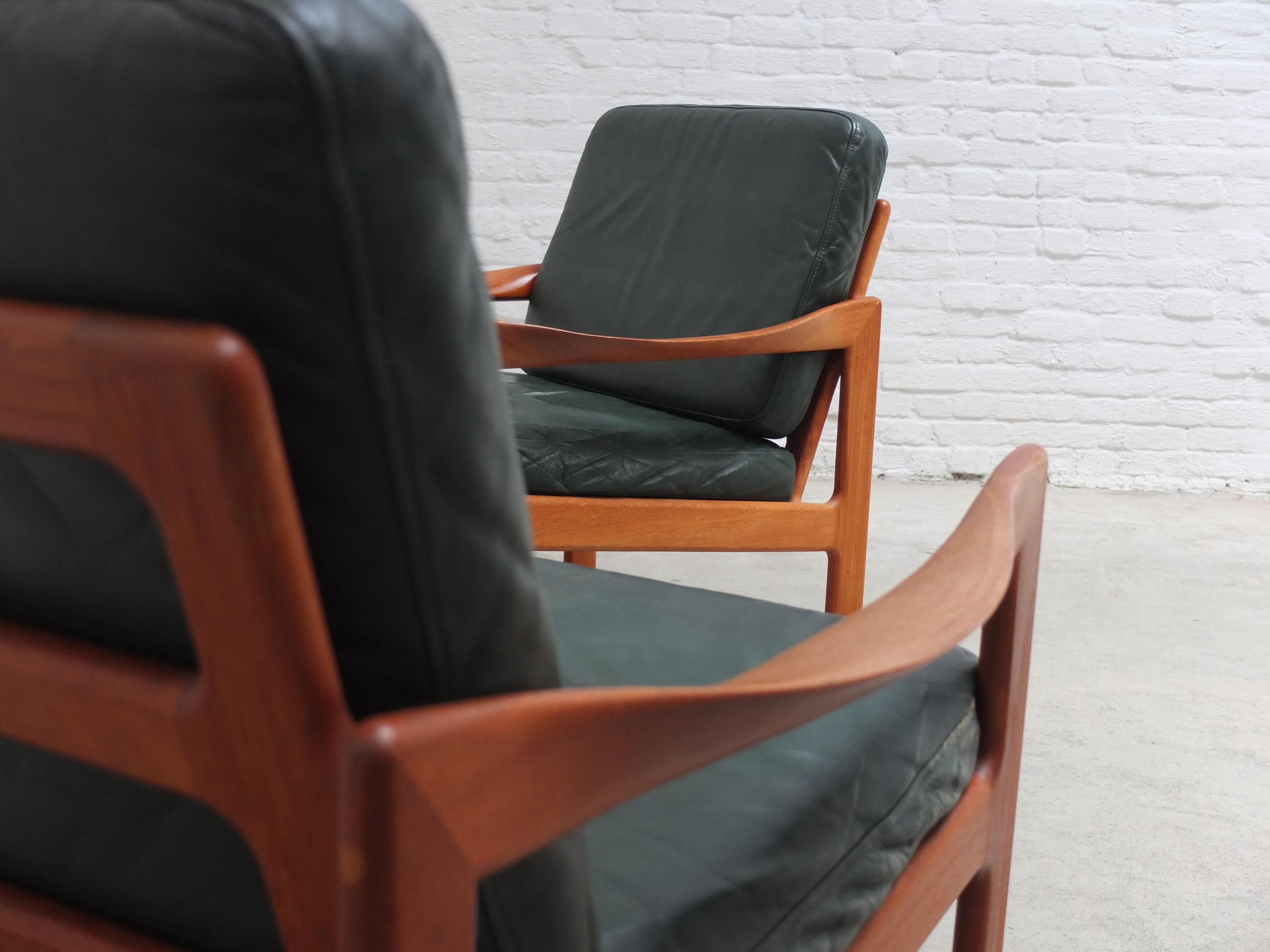 Paire de fauteuils danois par Illum Wikkelsø pour Niels Eilersen, 1960s en vente 12
