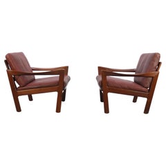 Danish Pair of Easy Chairs by Illum Wikkelsø for Niels Eilersen, 1960s