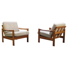 Danish Pair of Easy Chairs in the Style of Illum Wikkelsø, 1960s