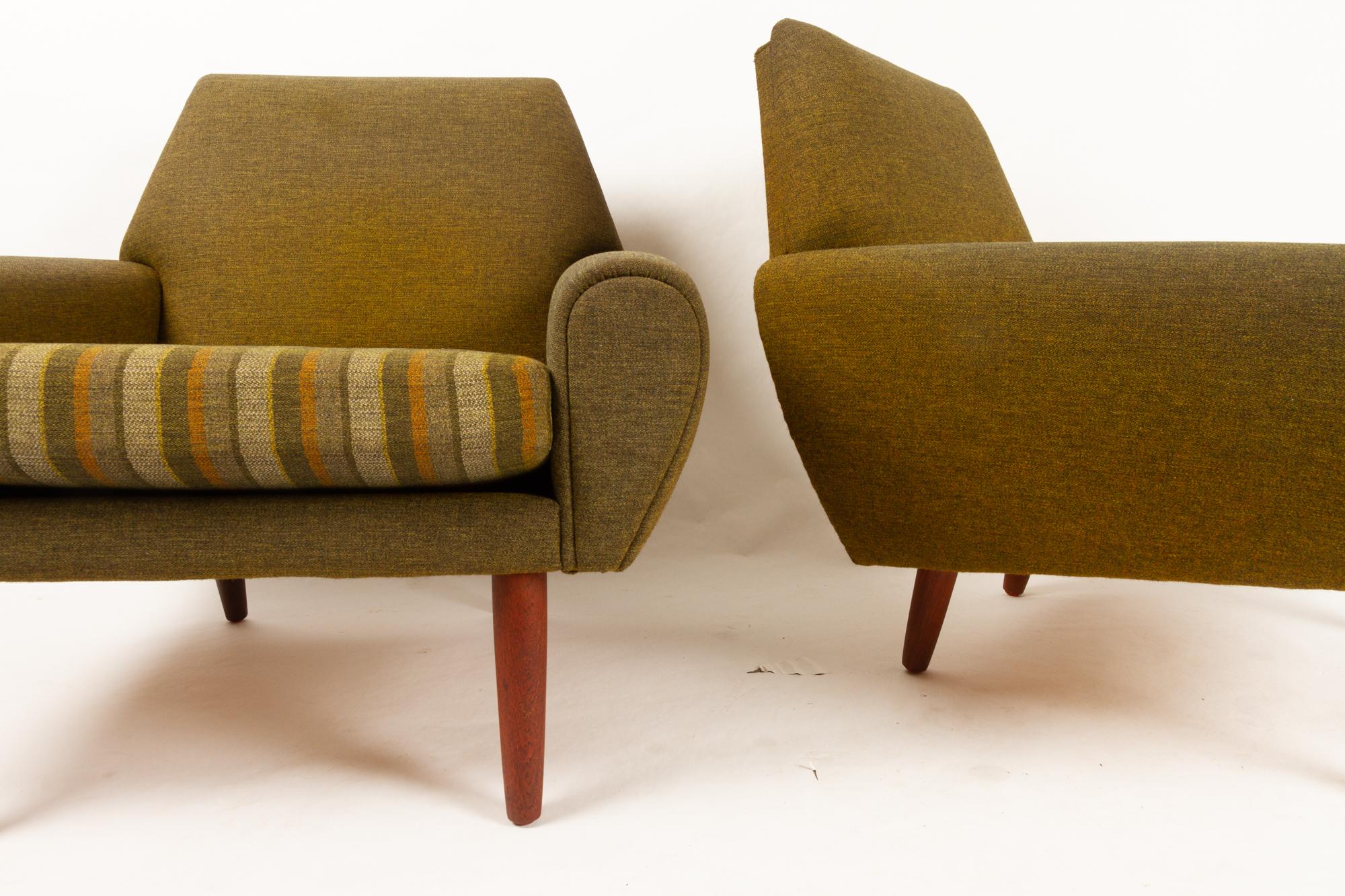 Danish Pair of Lounge Chairs by Kurt Østervig, 1960s 9