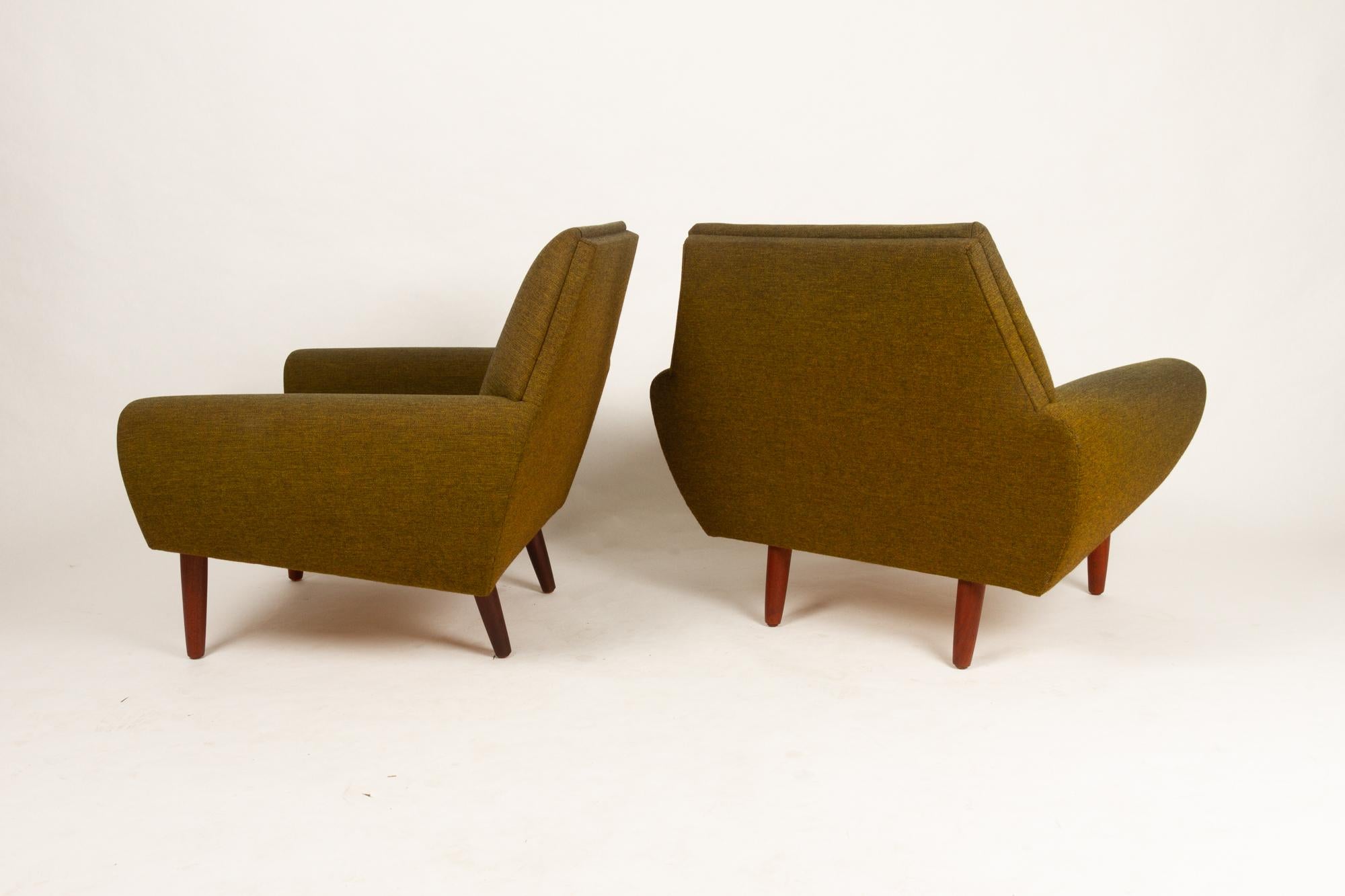 Mid-Century Modern Danish Pair of Lounge Chairs by Kurt Østervig, 1960s