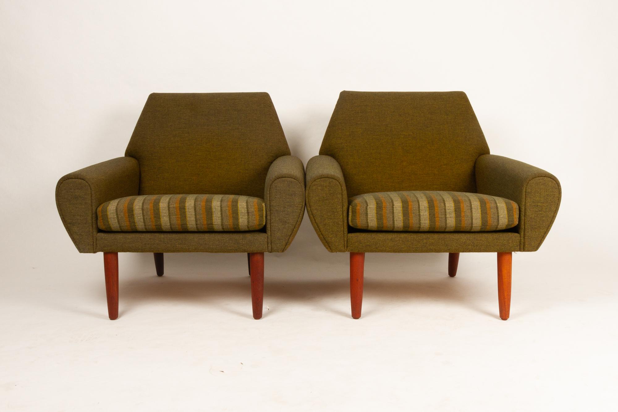 Danish Pair of Lounge Chairs by Kurt Østervig, 1960s In Good Condition In Asaa, DK