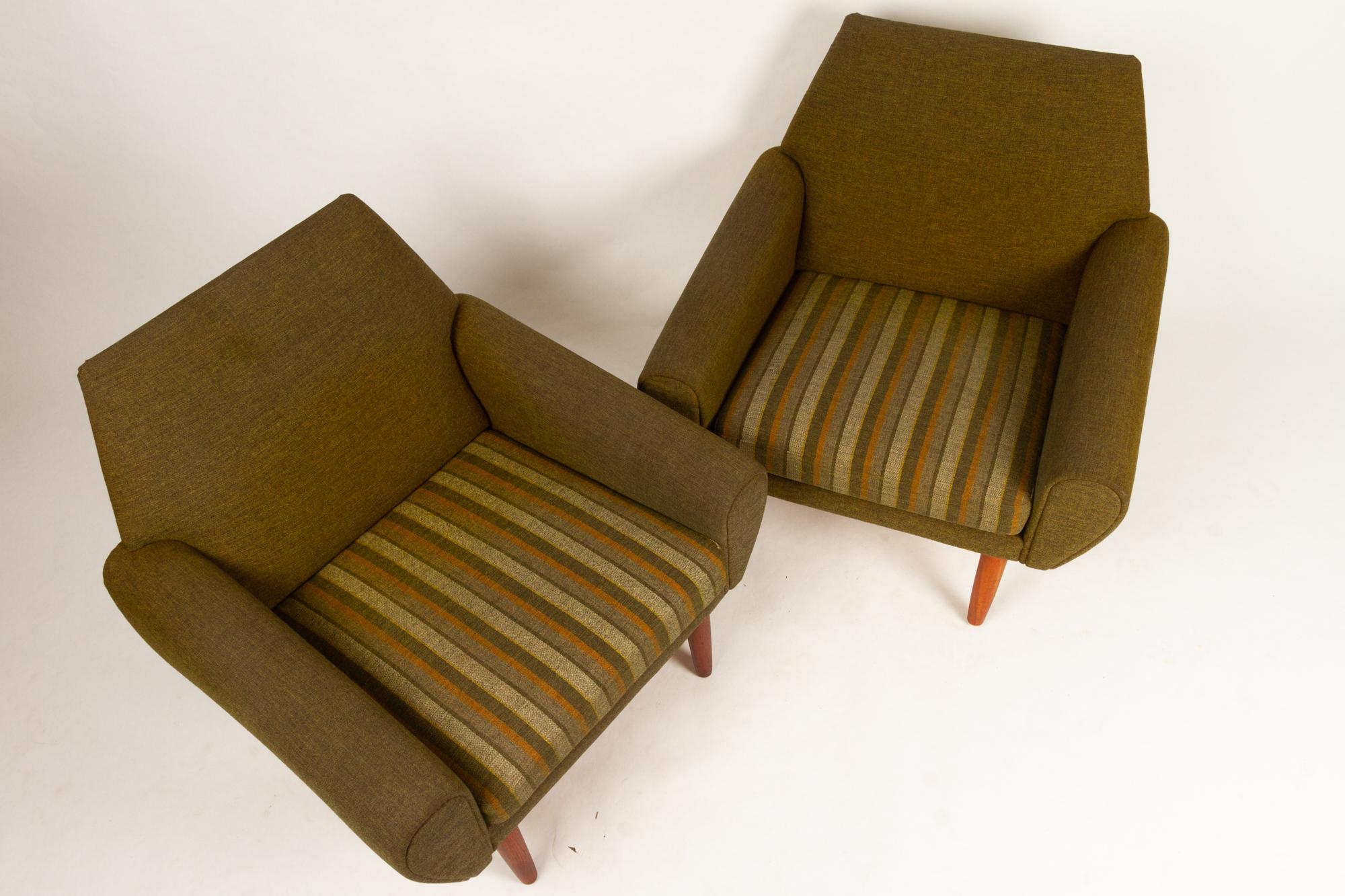 Danish Pair of Lounge Chairs by Kurt Østervig, 1960s 2