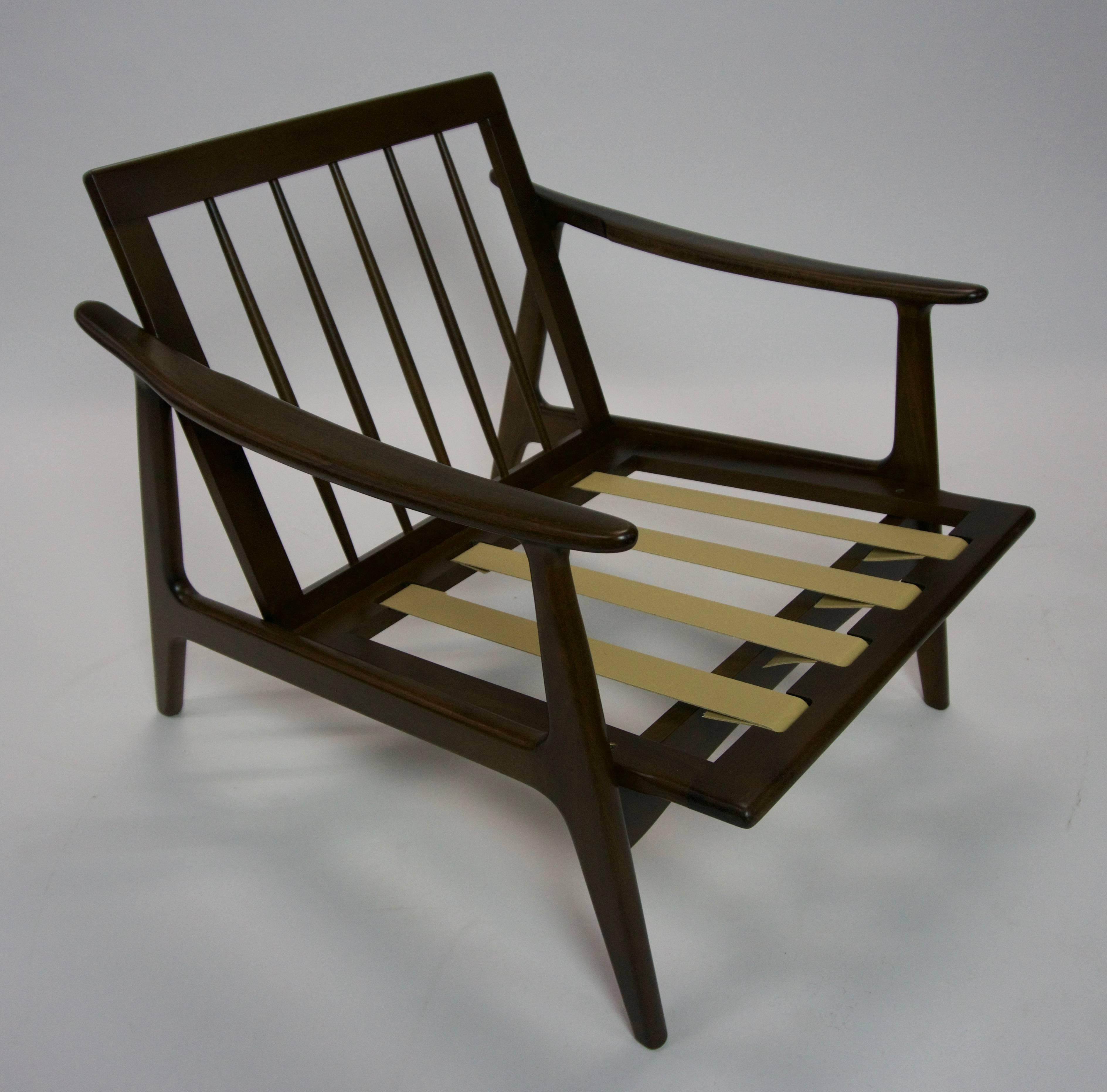 Upholstery Danish Pair of Lounge Chairs
