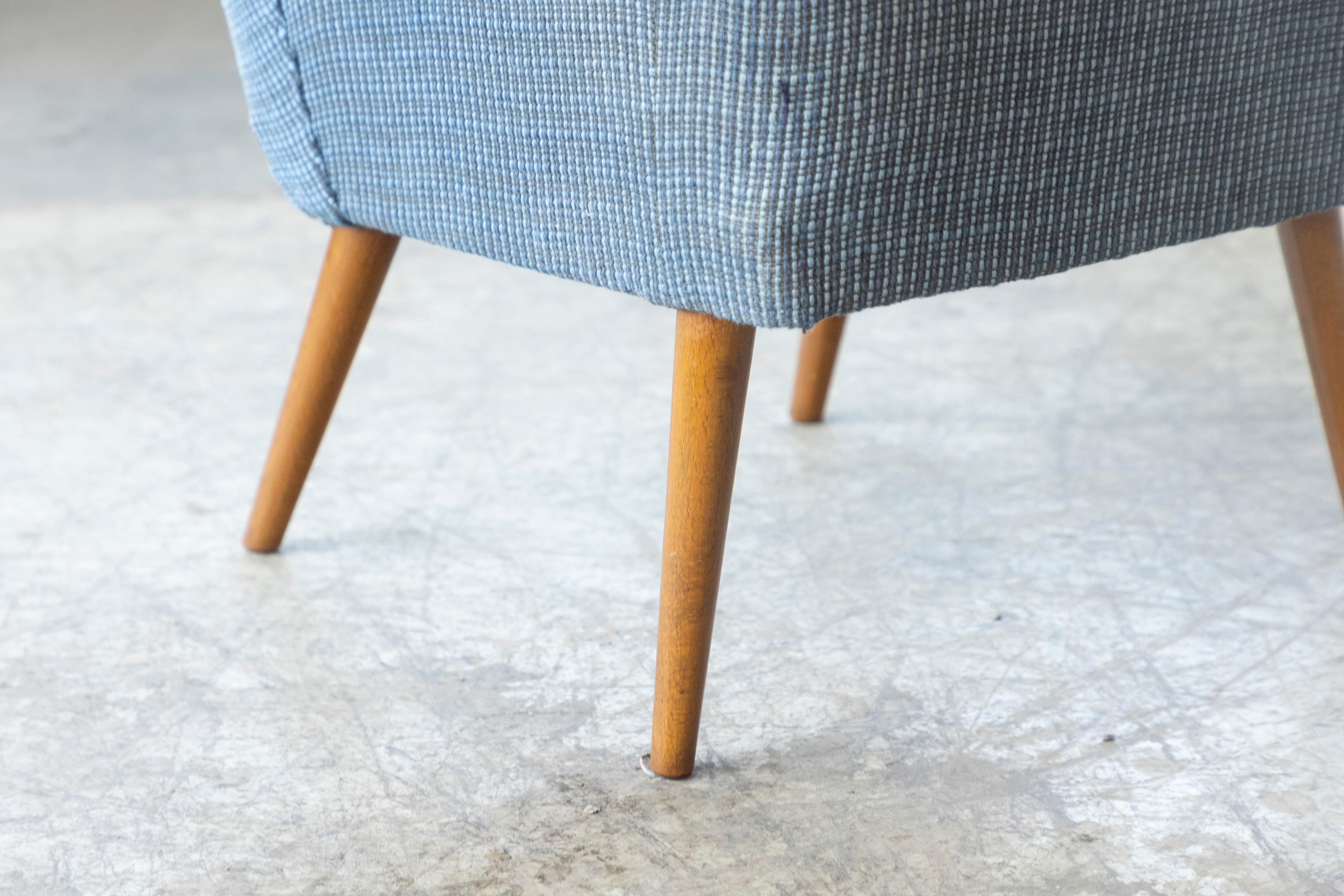 Danish Pair of Midcentury Slipper or Cocktail Lounge Chairs, 1950's 2