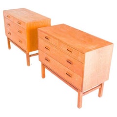 Danish Pair of Oak Chest of Drawers Holger Jensen for FDB Møbler