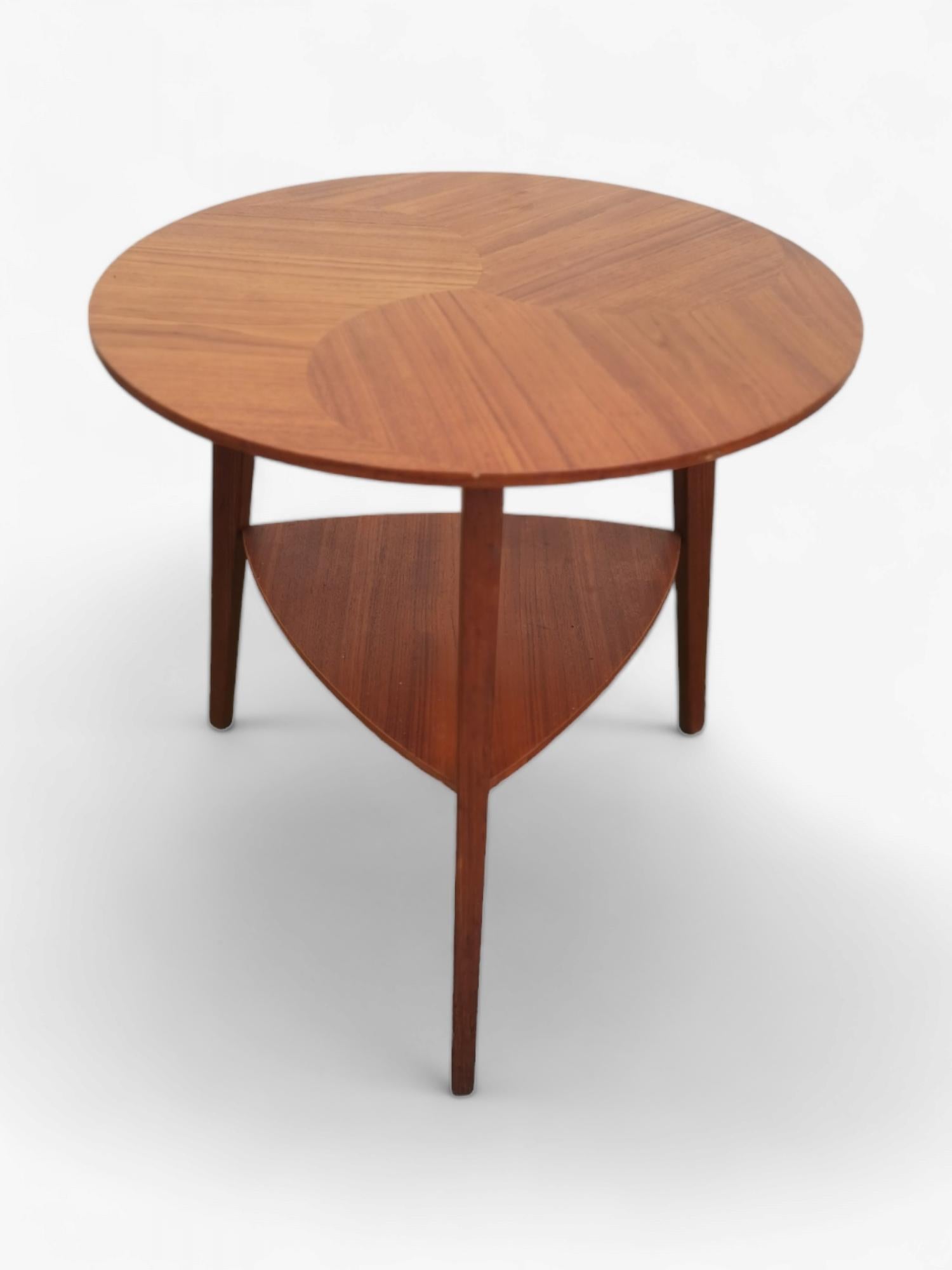 Mid-20th Century Danish Pair of Round Side Tables