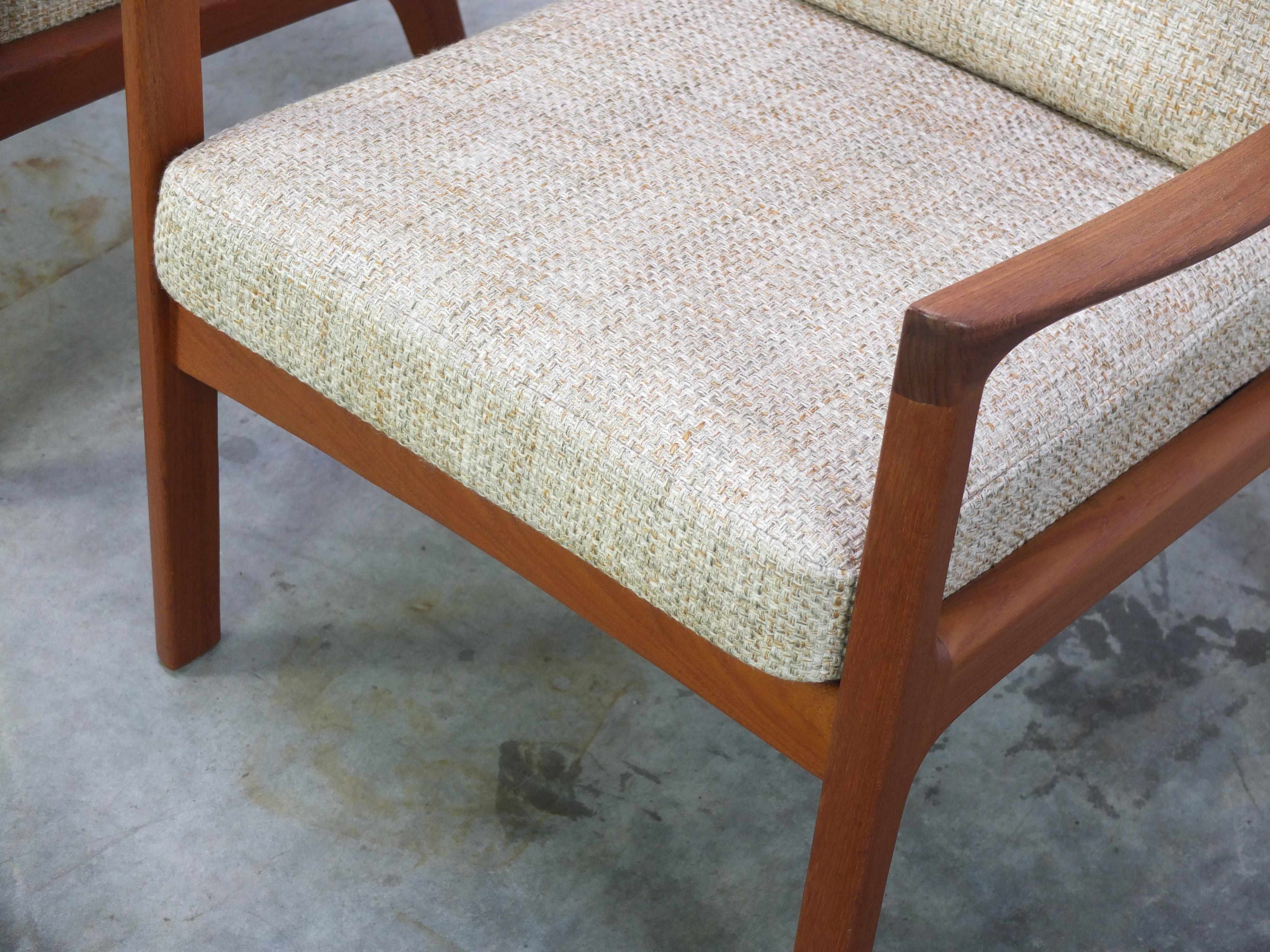 Danish Pair of 'Senator' Easy Chairs by Ole Wanscher for Cado, 1951 9