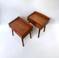 Coppia di comodini danesi in teak di Uhrhøj Møbelfabrik Danimarca 1960s