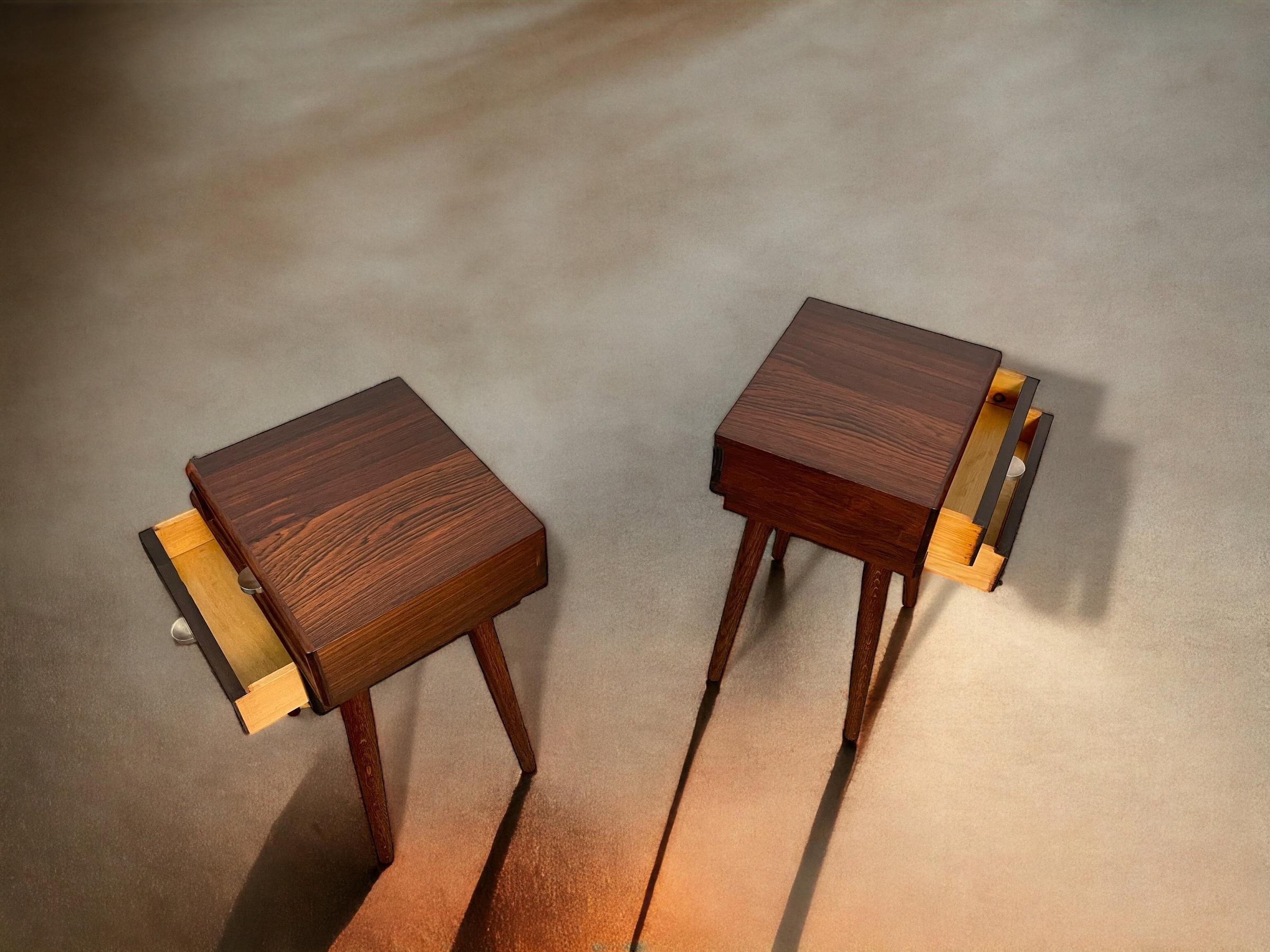 Danish Pair of Tetris Nightstands, 1960s For Sale 2