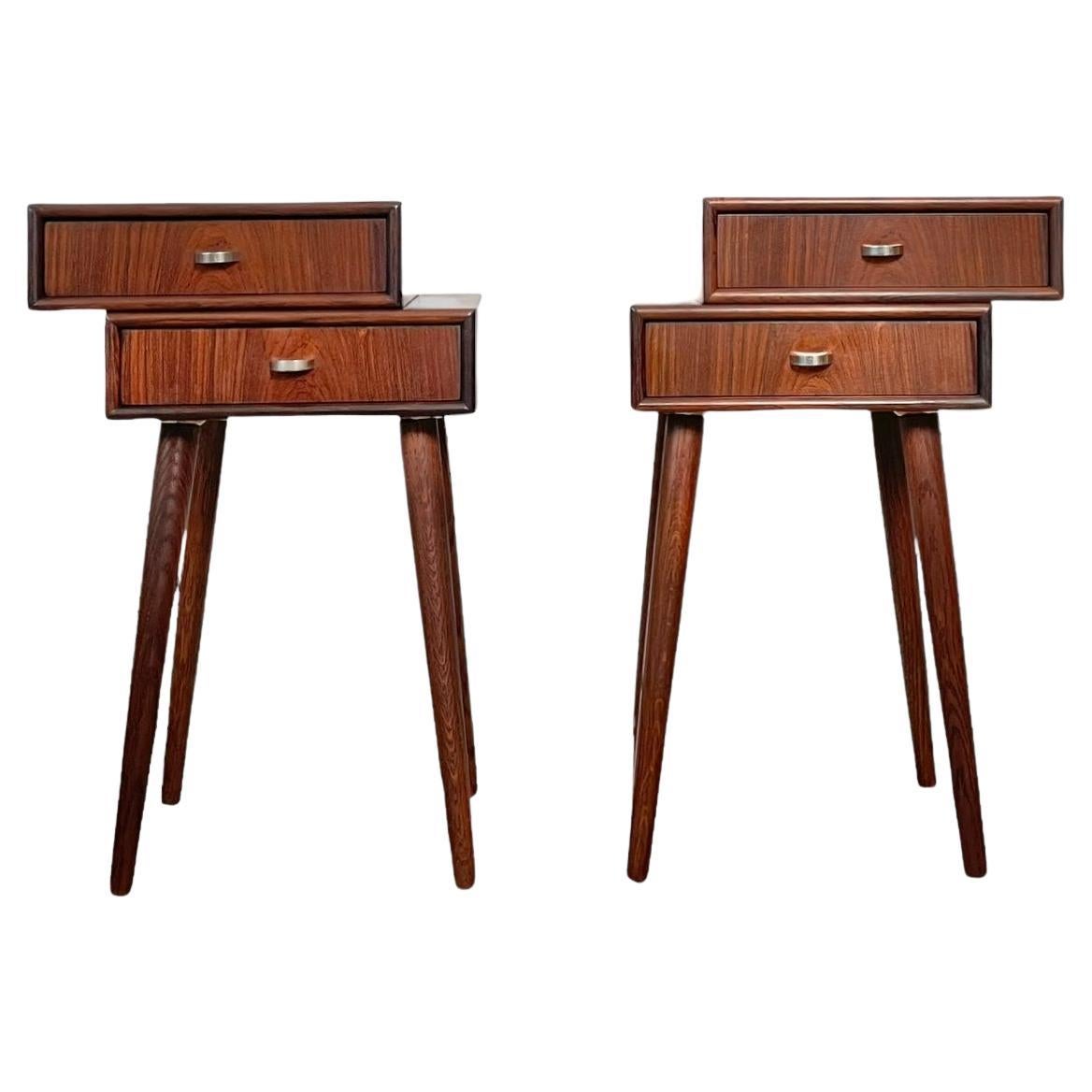 Danish Pair of Tetris Nightstands, 1960s For Sale