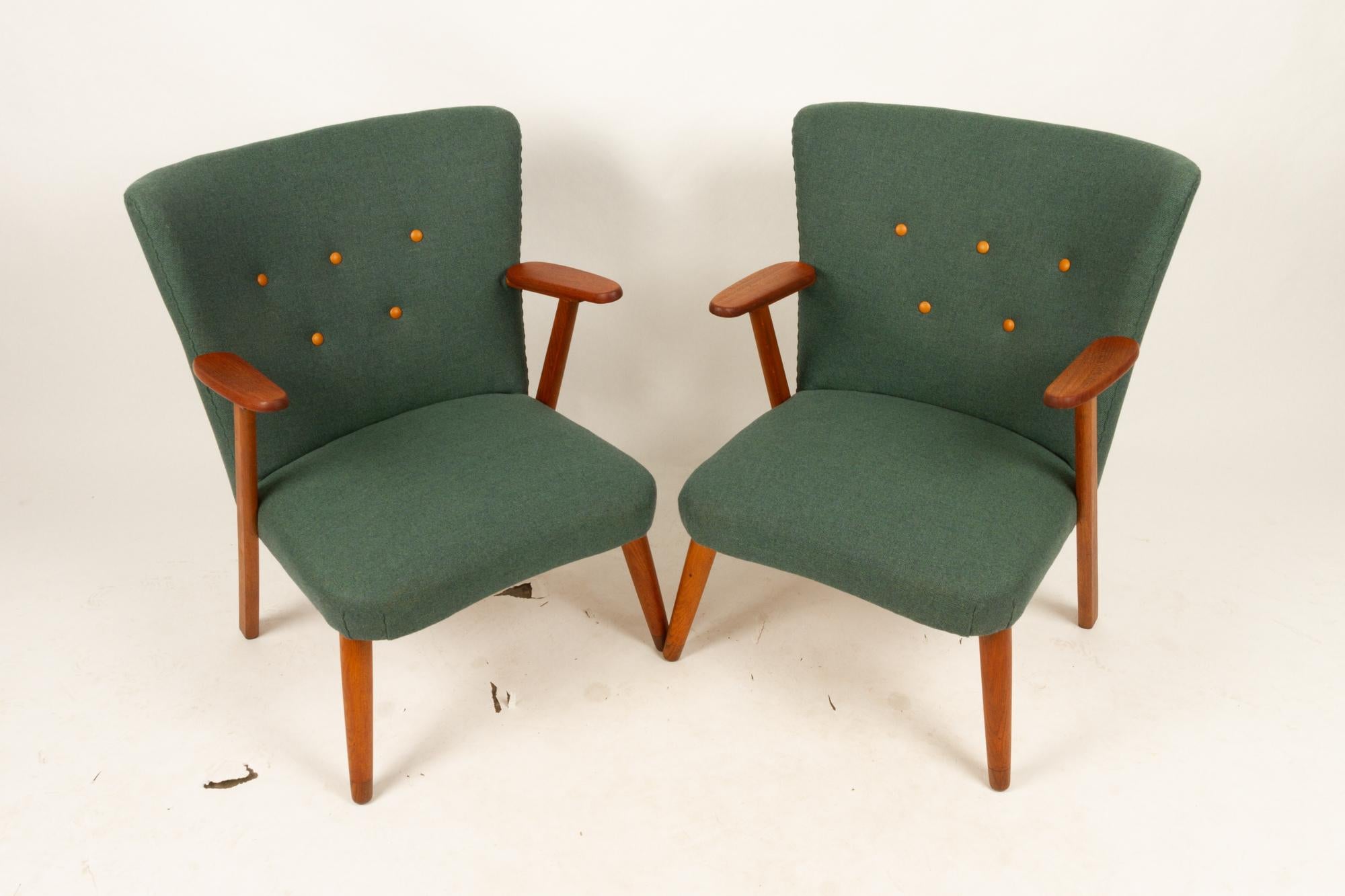 Mid-20th Century Danish Pair of Vintage Lounge Chairs, 1960s