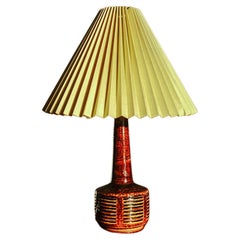 Danish Palshus Brown Table Lamp Midcentury Ceramic, 1960s Danish Palshus Brown Table Lamp Midcentury Ceramic, 1960s