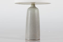 Danish Palshus Small Table- and Bed Side Lamp Grey Haresfur Glaze 1960s