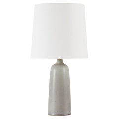 Lampada da tavolo e da letto danese Palshus Small Grey Haresfur Glaze 1960s