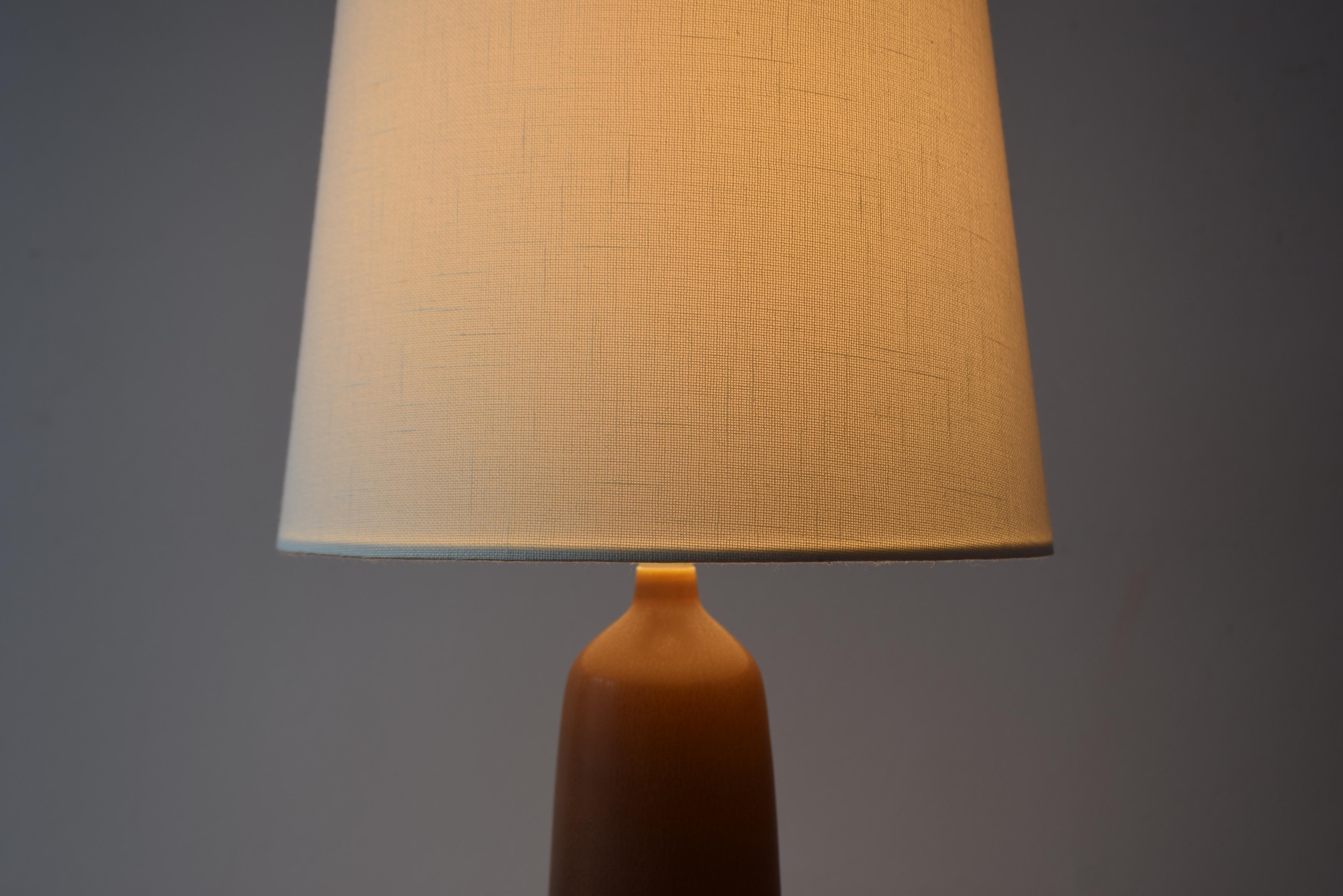 Lampe de table danoise Palshus Brown Haresfur Glaze, céramique The Moderns 1950s en vente 1
