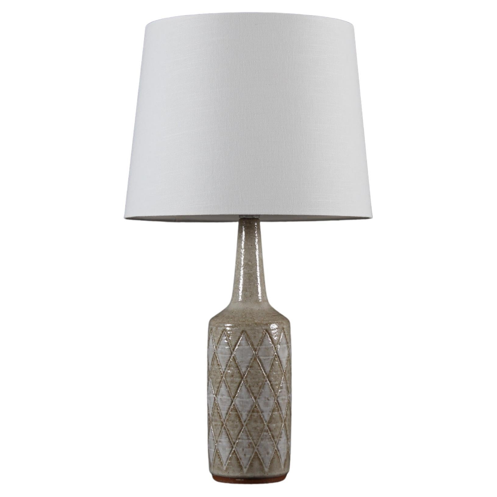 Danish Palshus Table Lamp with Harlequin Checkered Decoration and New Lamp Shade For Sale