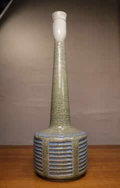 Danish Palshus Vintage Midcentury Olive, Blue Lamp by Linnemann-Schmidt, 1960s