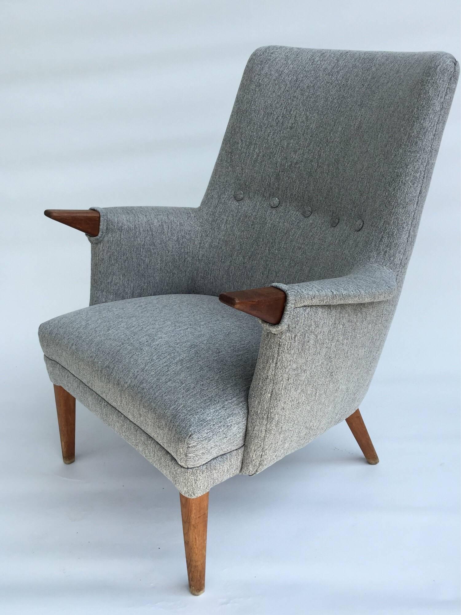 Danish Papa Bear Lounge Chair with Teak Paws 3