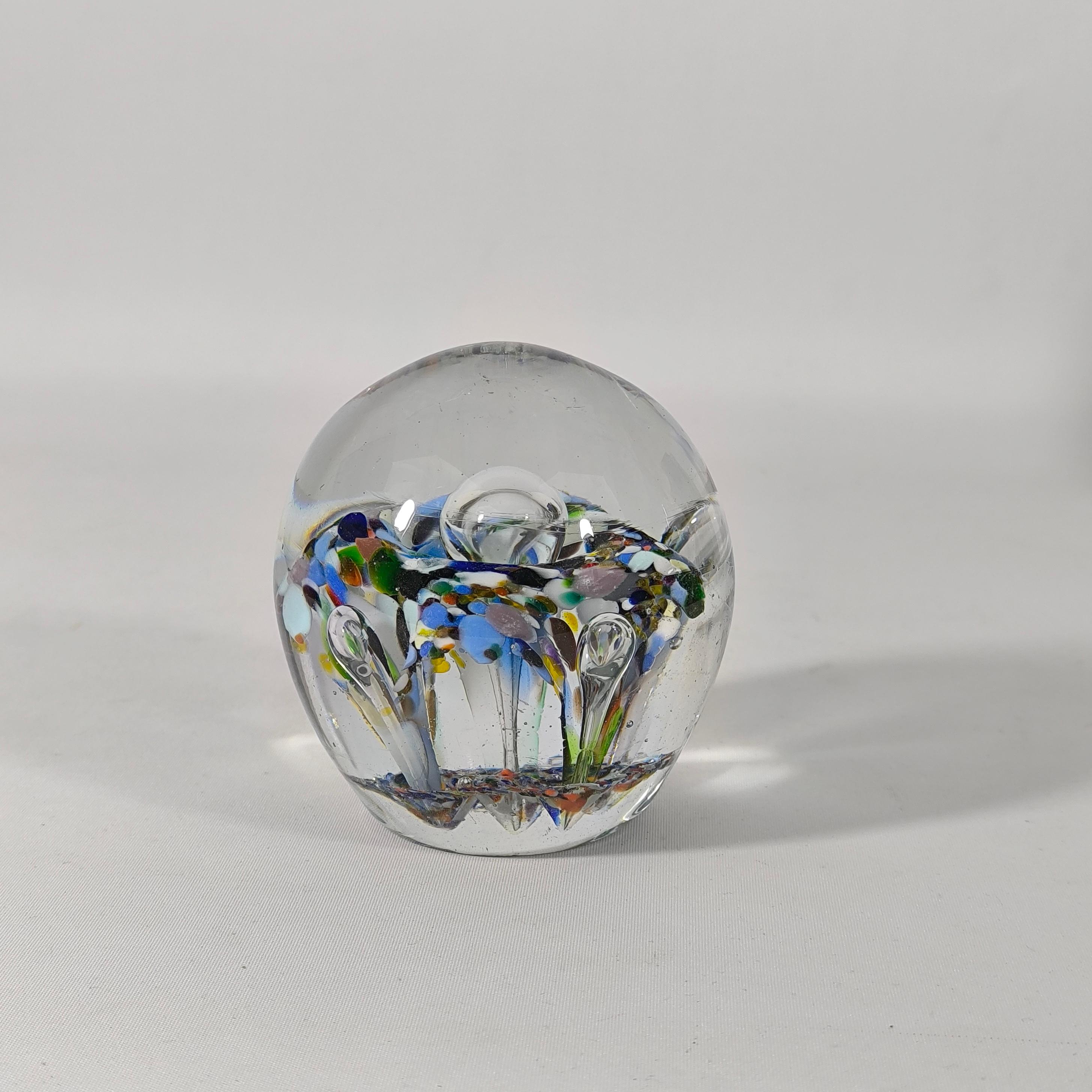 Blown Glass Danish Paperweight Heavy Glass Early 20th Century For Sale