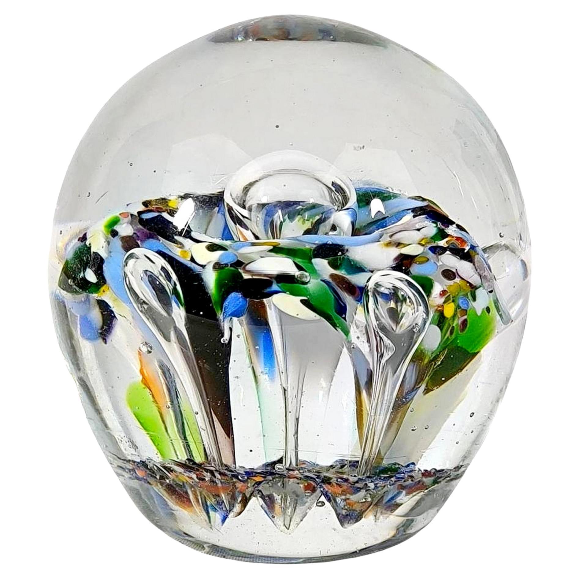 Dänischer Briefbeschwerer aus schwerem Glas, frühes 20. Jahrhundert