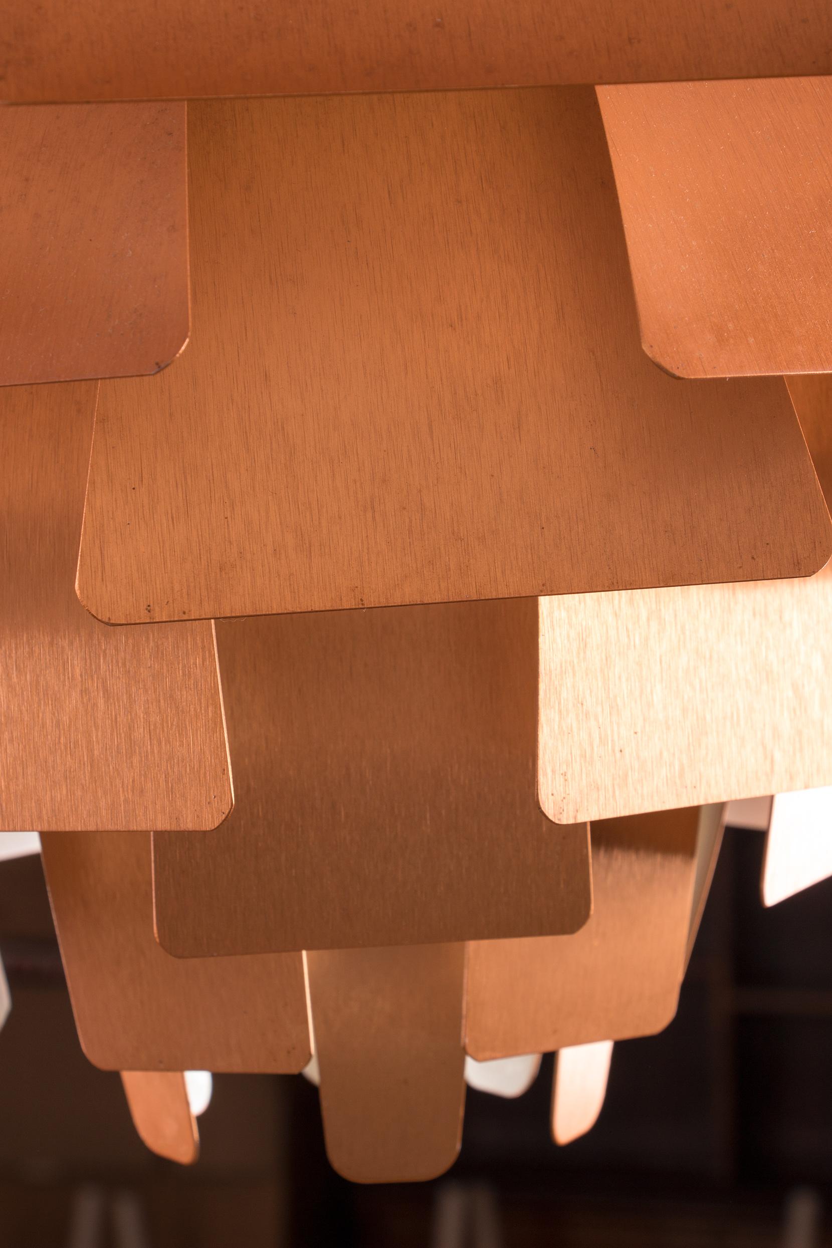 Danish pendant light called PH “Artichoke” in copper metal by Poul Henningsen. 12