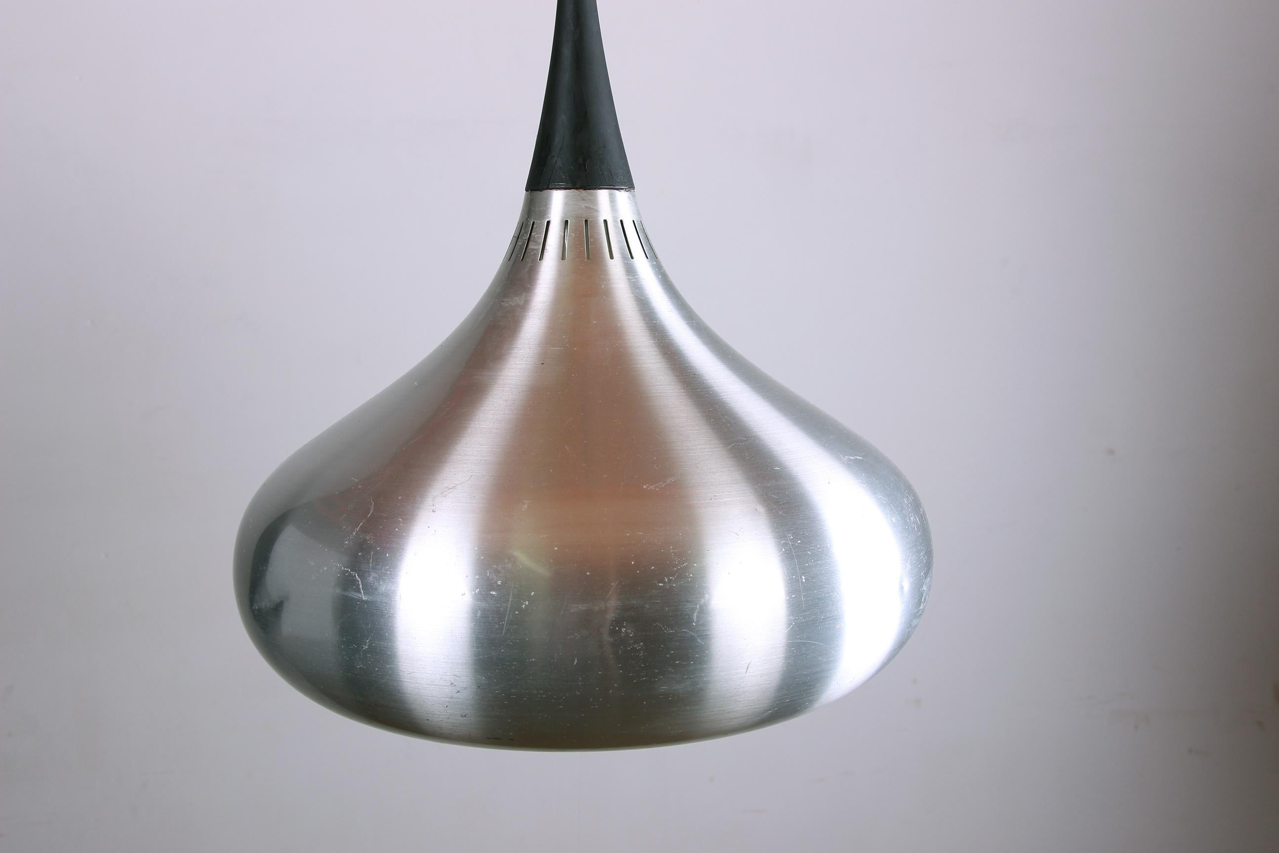 Lampada a sospensione danese in metallo cromato, modello orient, Jo Hammerborg per Fog. in vendita 6