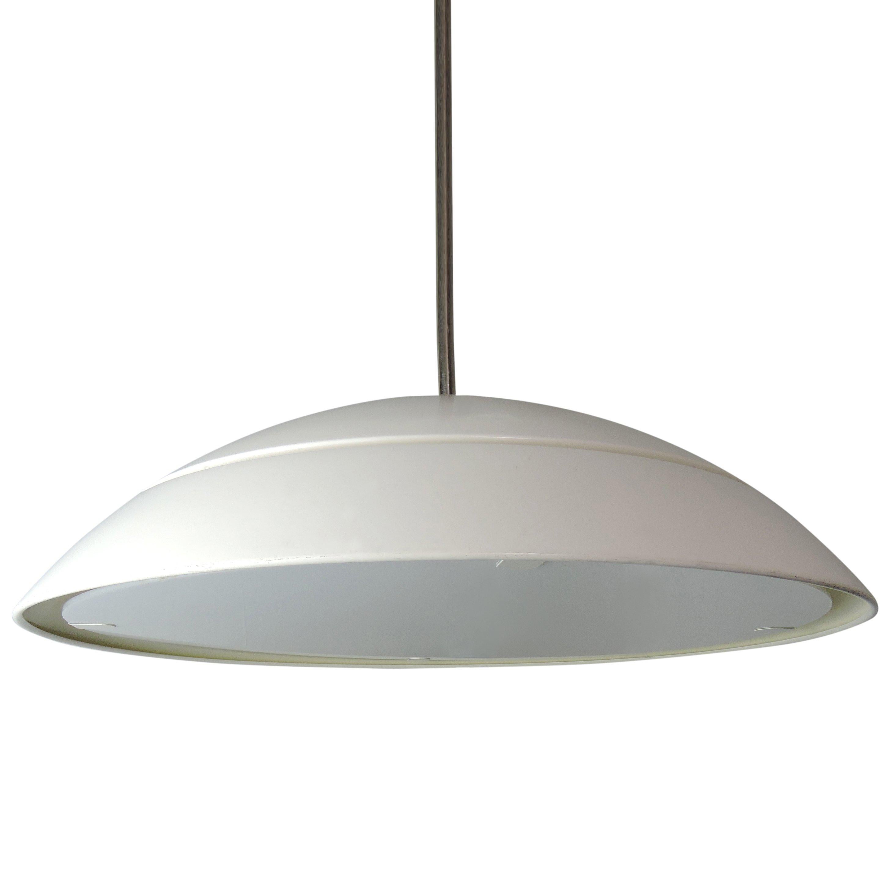 Danish Pendant Light with Glass Diffuser, 1960s For Sale