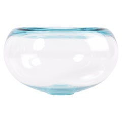Retro Danish Per Lütken for Holmegaard "Provence" Glass Bowl Aqua Blue, Modern Design