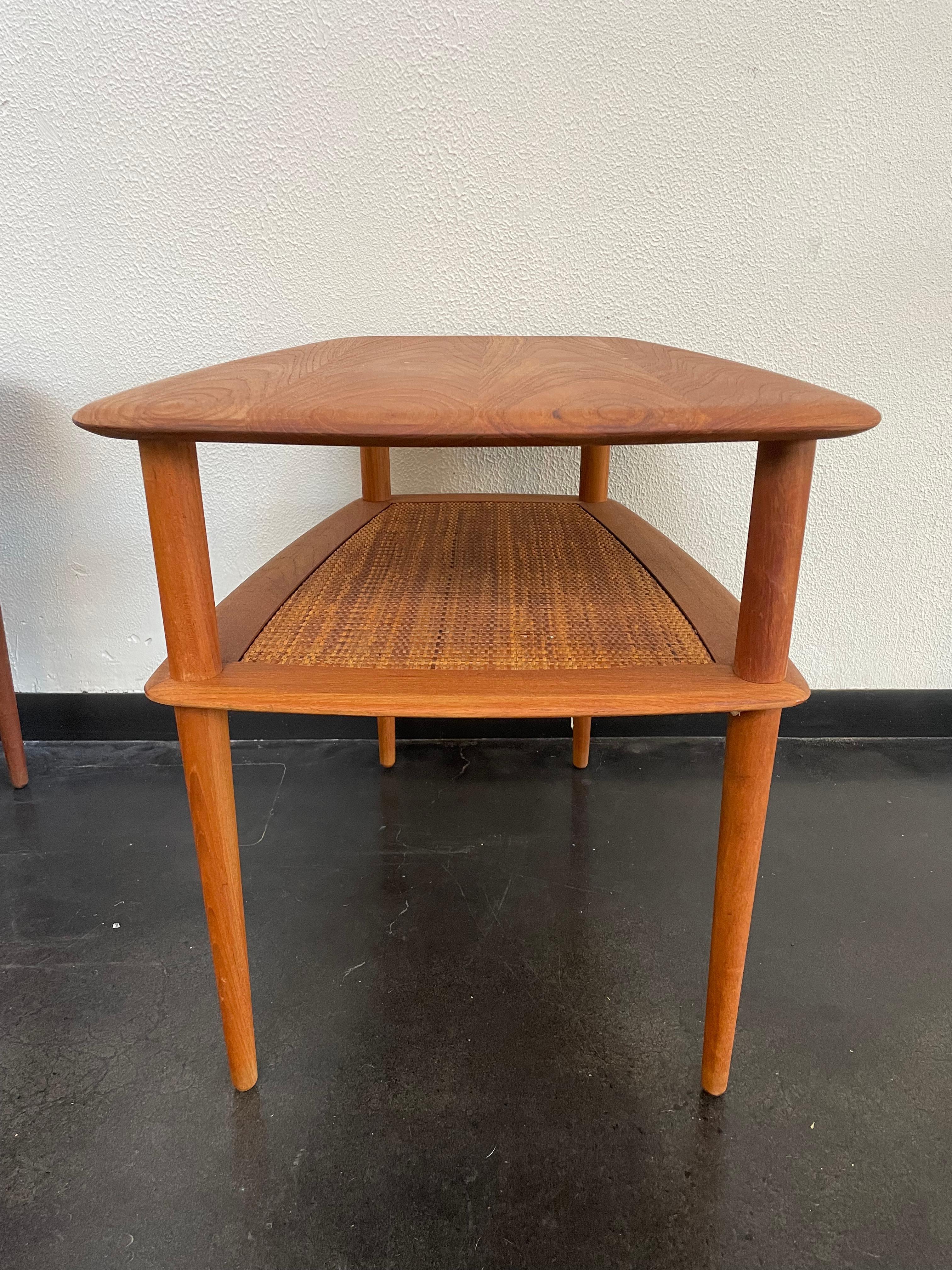 Danish Peter Hvidt France and Son Teak End Tables, a Pair In Good Condition For Sale In Philadelphia, PA