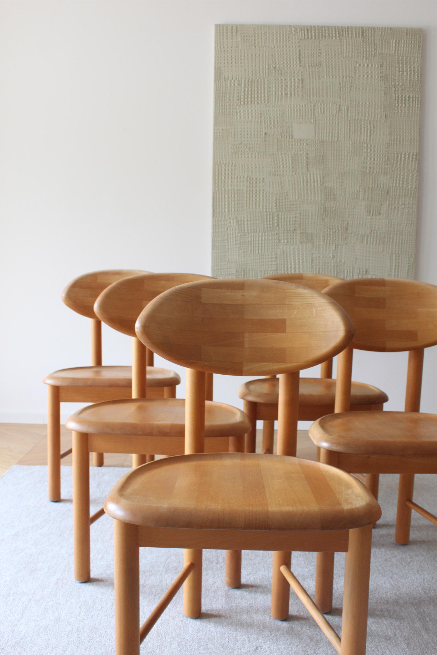 Legno Sedie in pino danese di Korup in stile Rainer Daumiller in vendita