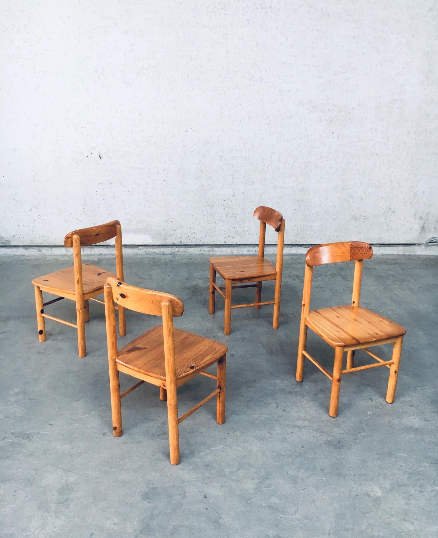 Pin Ensemble de chaises et de tables en pin danois dans le style de Rainer Daumiller, vers 1975 en vente
