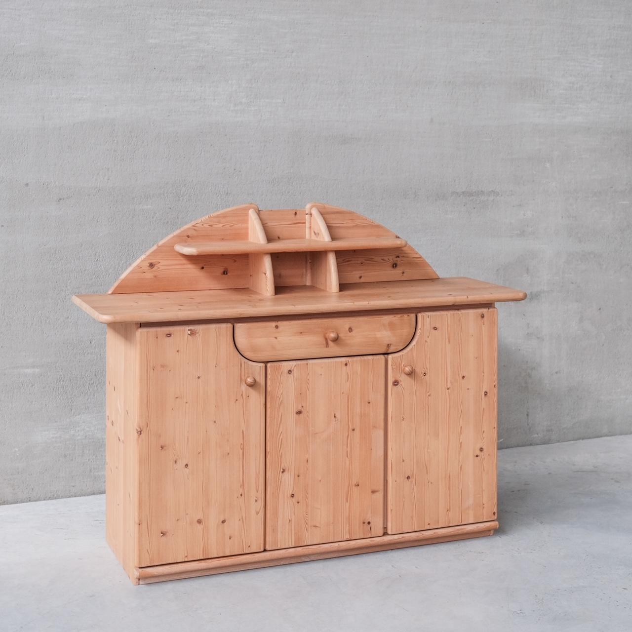 Mid-Century Modern Danish Pine Mid-Century Sideboard Cabinet For Sale