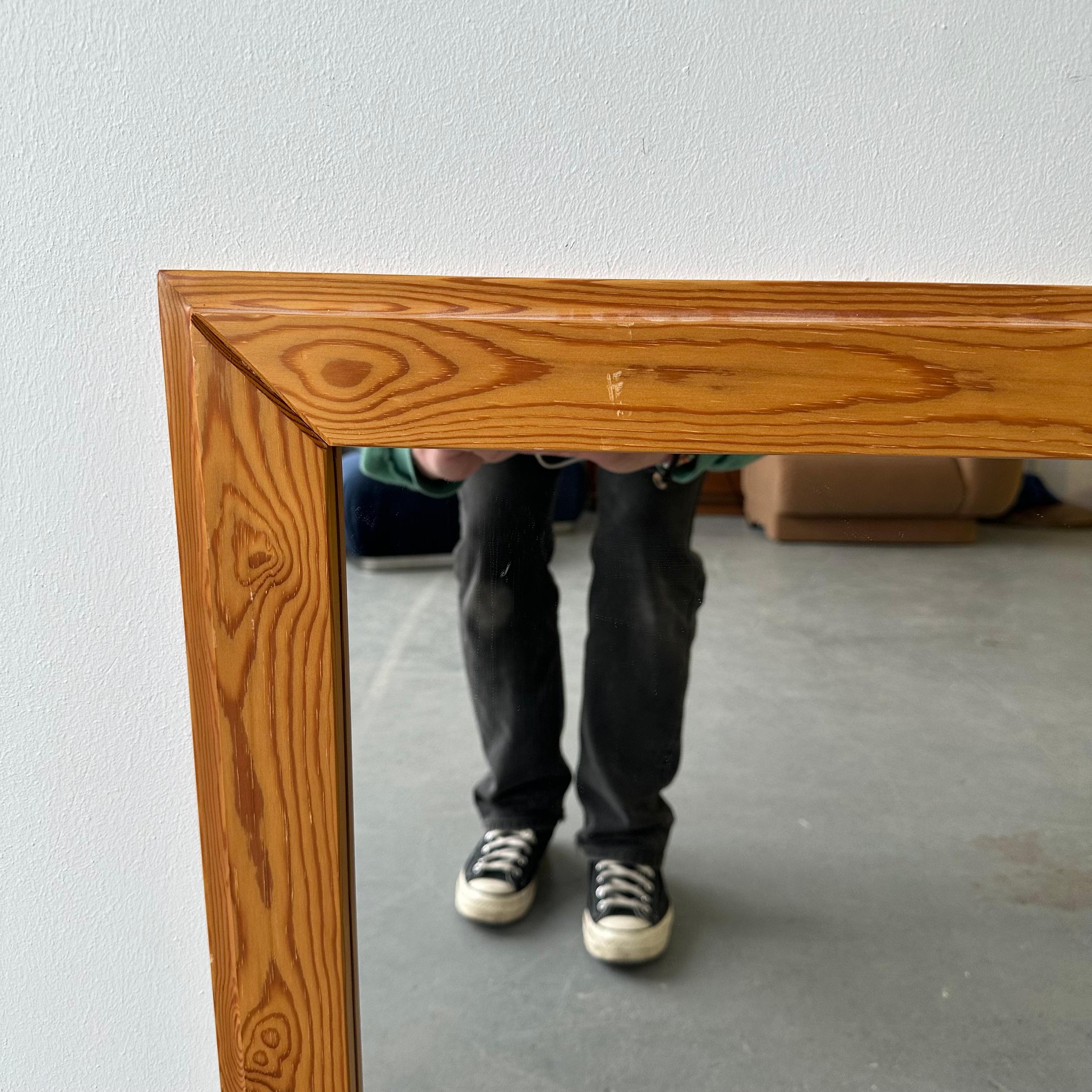 Mid-Century Modern Danish Pine Mirrors, set of two For Sale