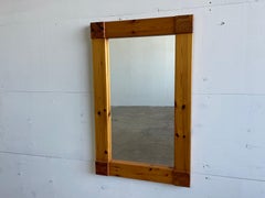 Danish Pine Wall Mirror, Aksel Kjersgaard, Odder, Denmark, 1970s