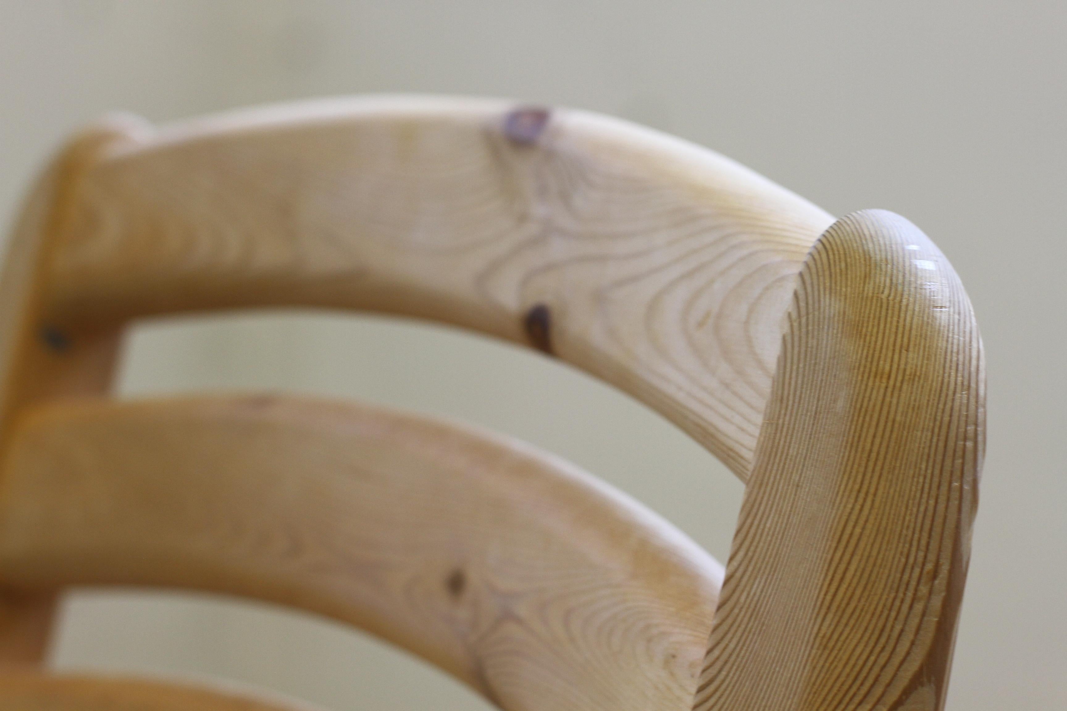 Danish Pine Wood Dining Chairs 1970s/80s by Dyrlund For Sale 10