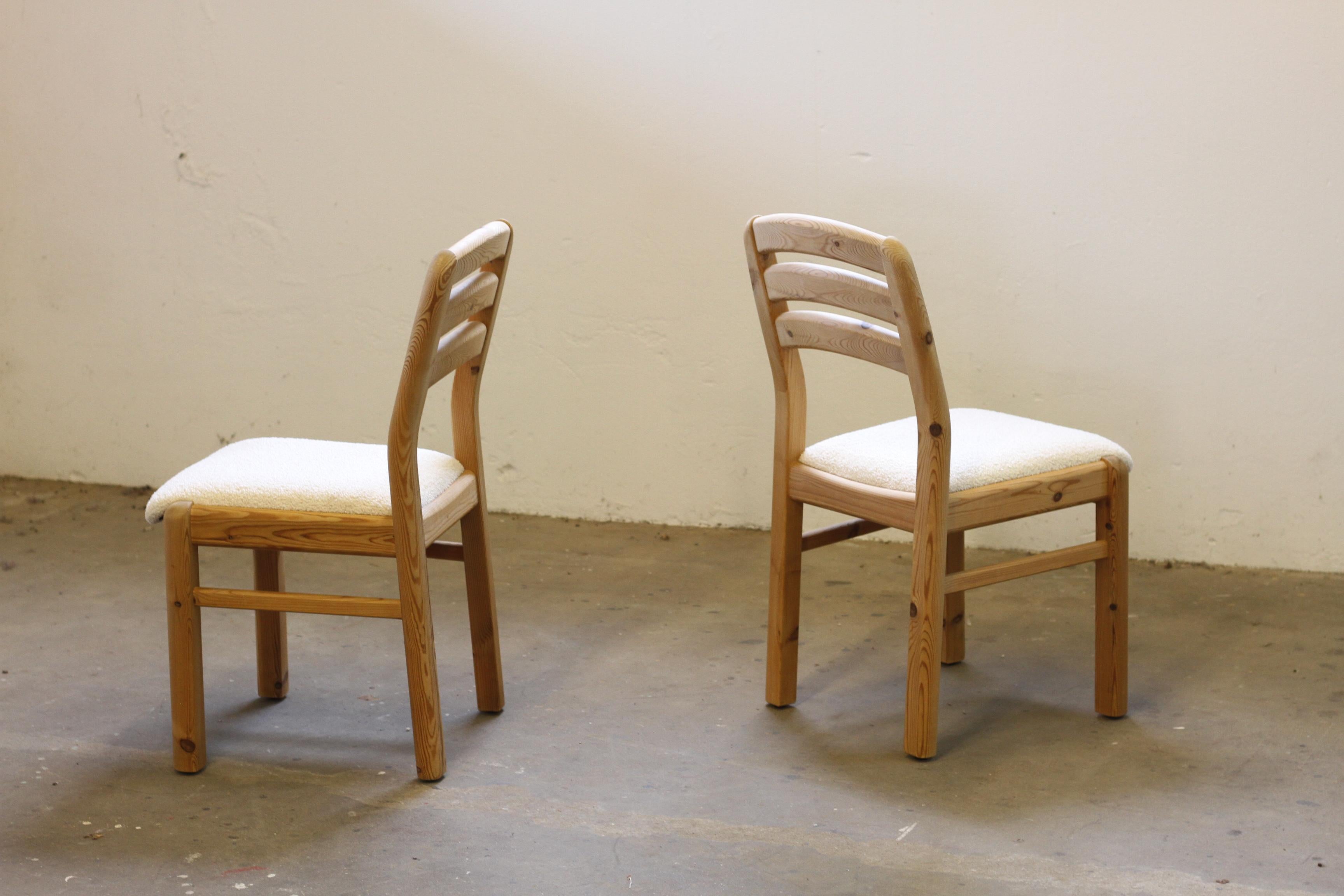 Danish Pine Wood Dining Chairs 1970s/80s by Dyrlund For Sale 12