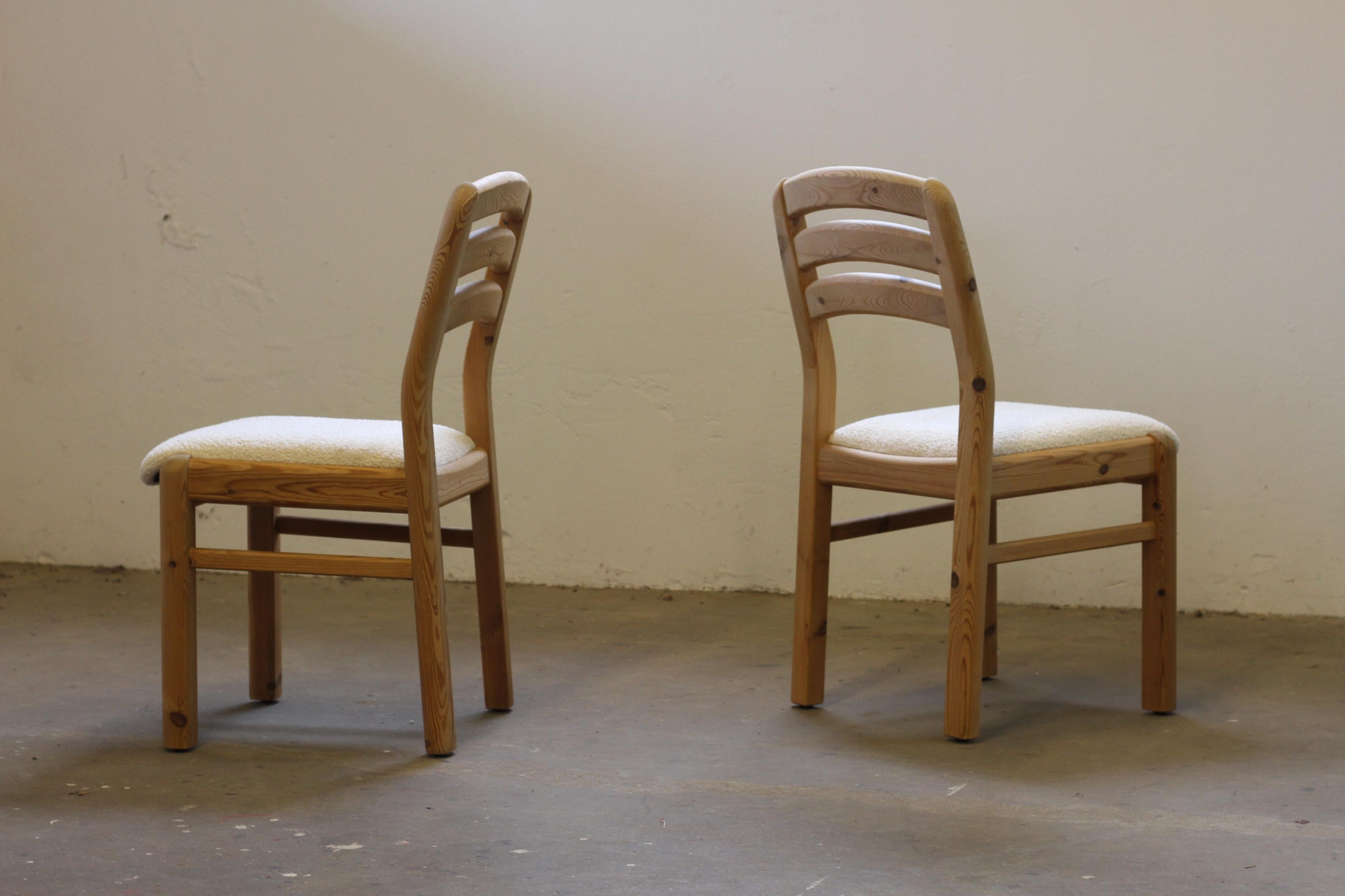 Danish Pine Wood Dining Chairs 1970s/80s by Dyrlund For Sale 13