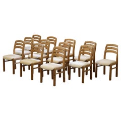Chaises de salle à manger danoises en pin des années 1970/80 par Dyrlund