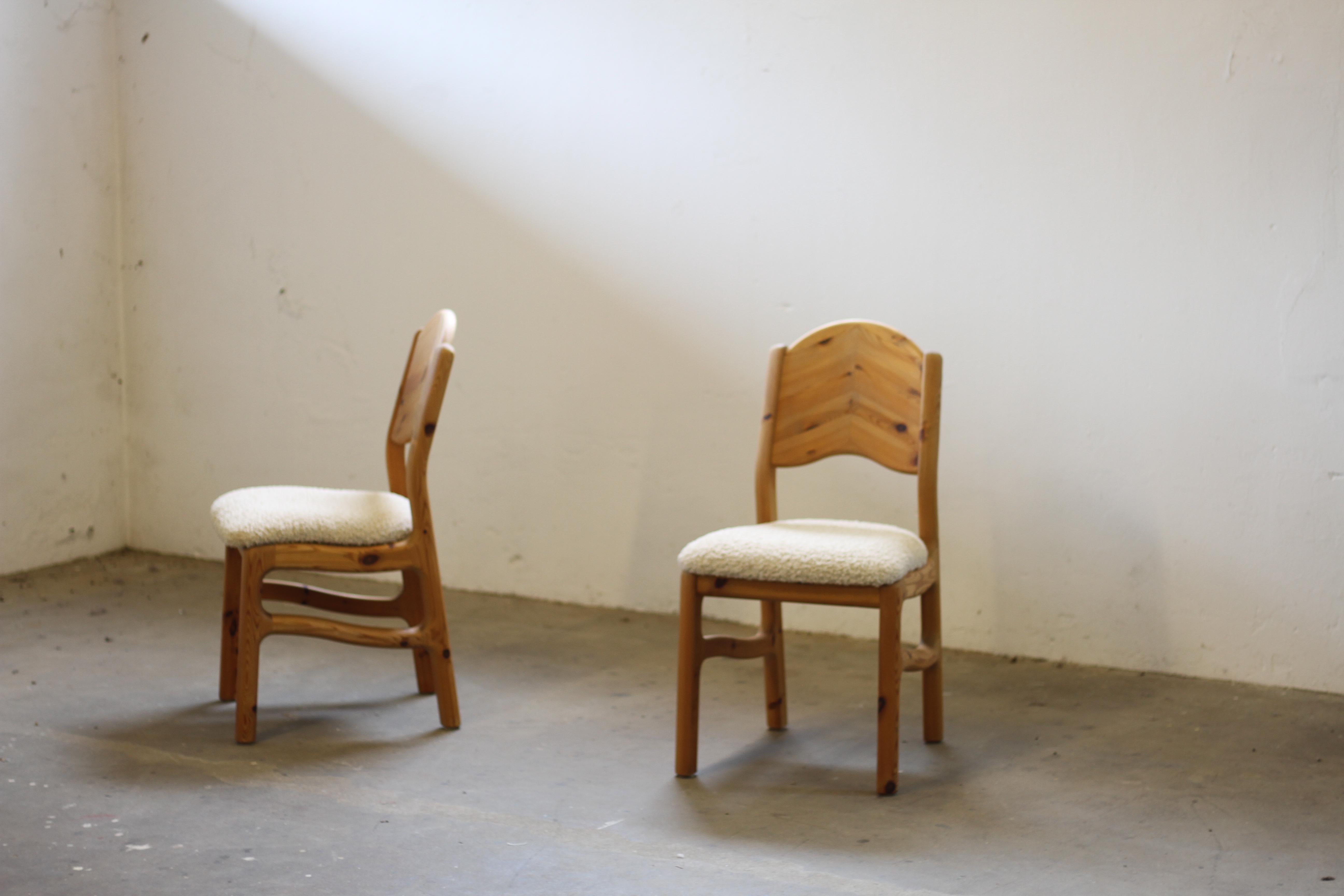 Danish Pine Wood Dining Chairs in style of Rainer Daumiller - 1970s 7