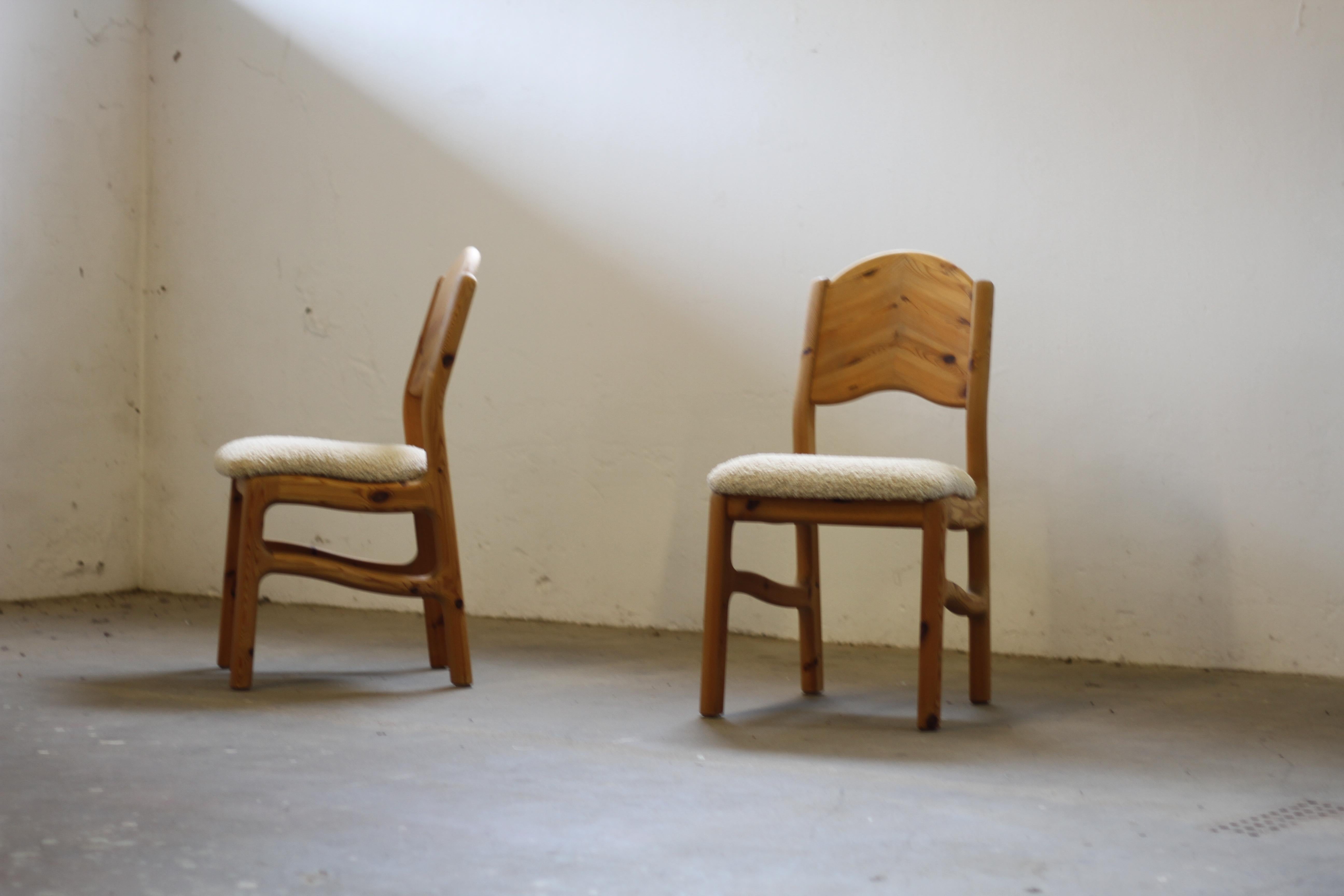 Danish Pine Wood Dining Chairs in style of Rainer Daumiller - 1970s 8