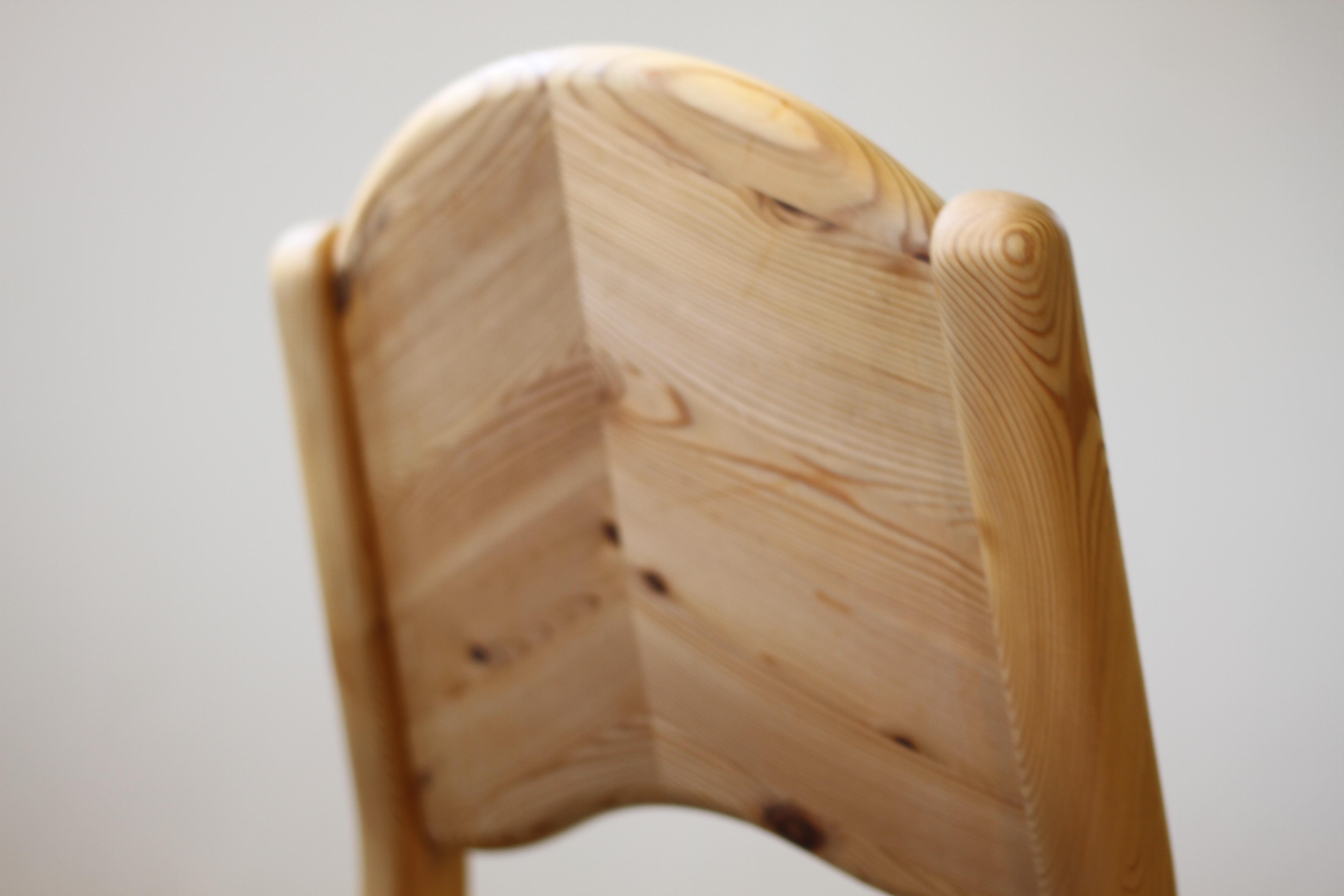 Danish Pine Wood Dining Chairs in style of Rainer Daumiller - 1970s 13