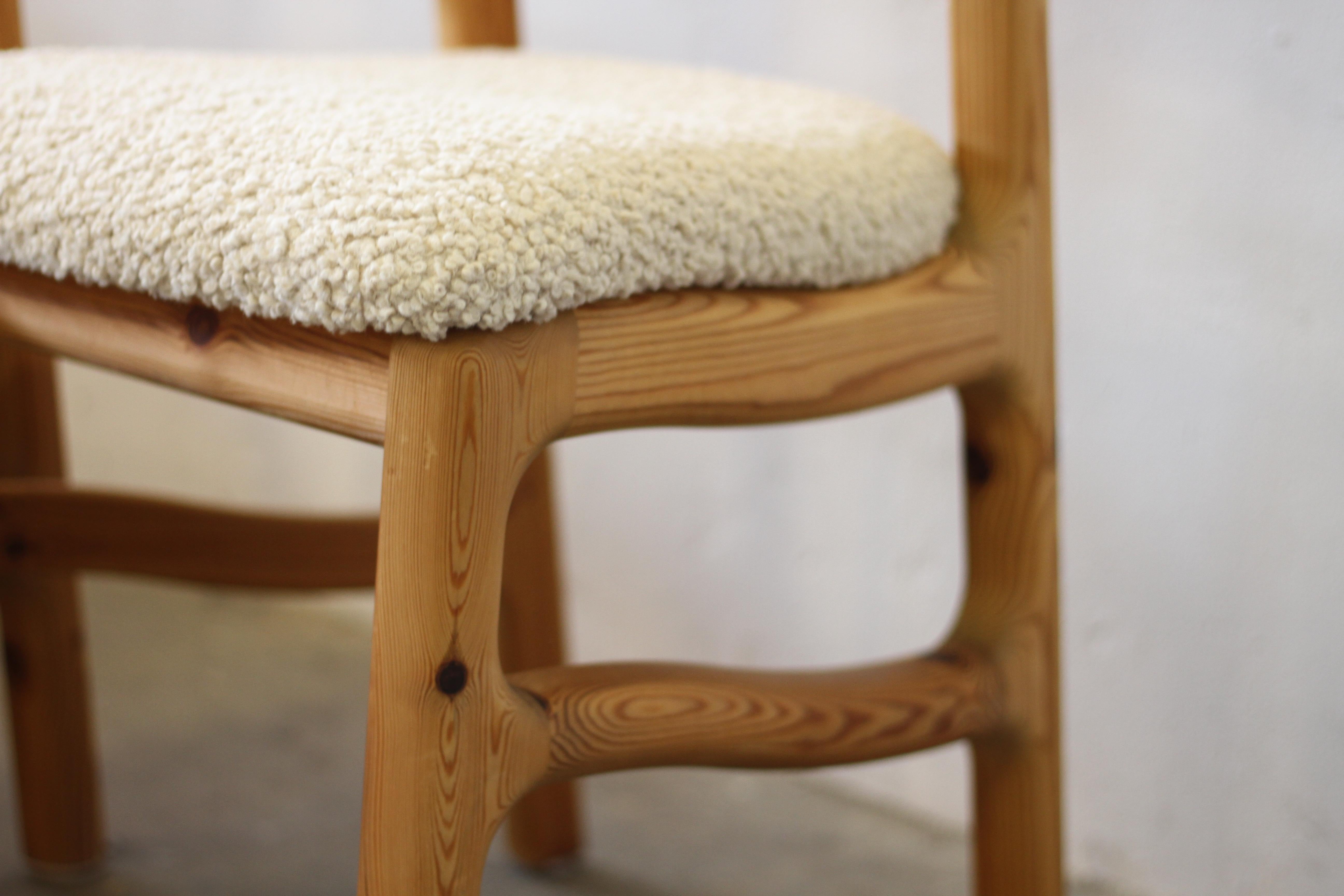 Danish Pine Wood Dining Chairs in style of Rainer Daumiller - 1970s 2