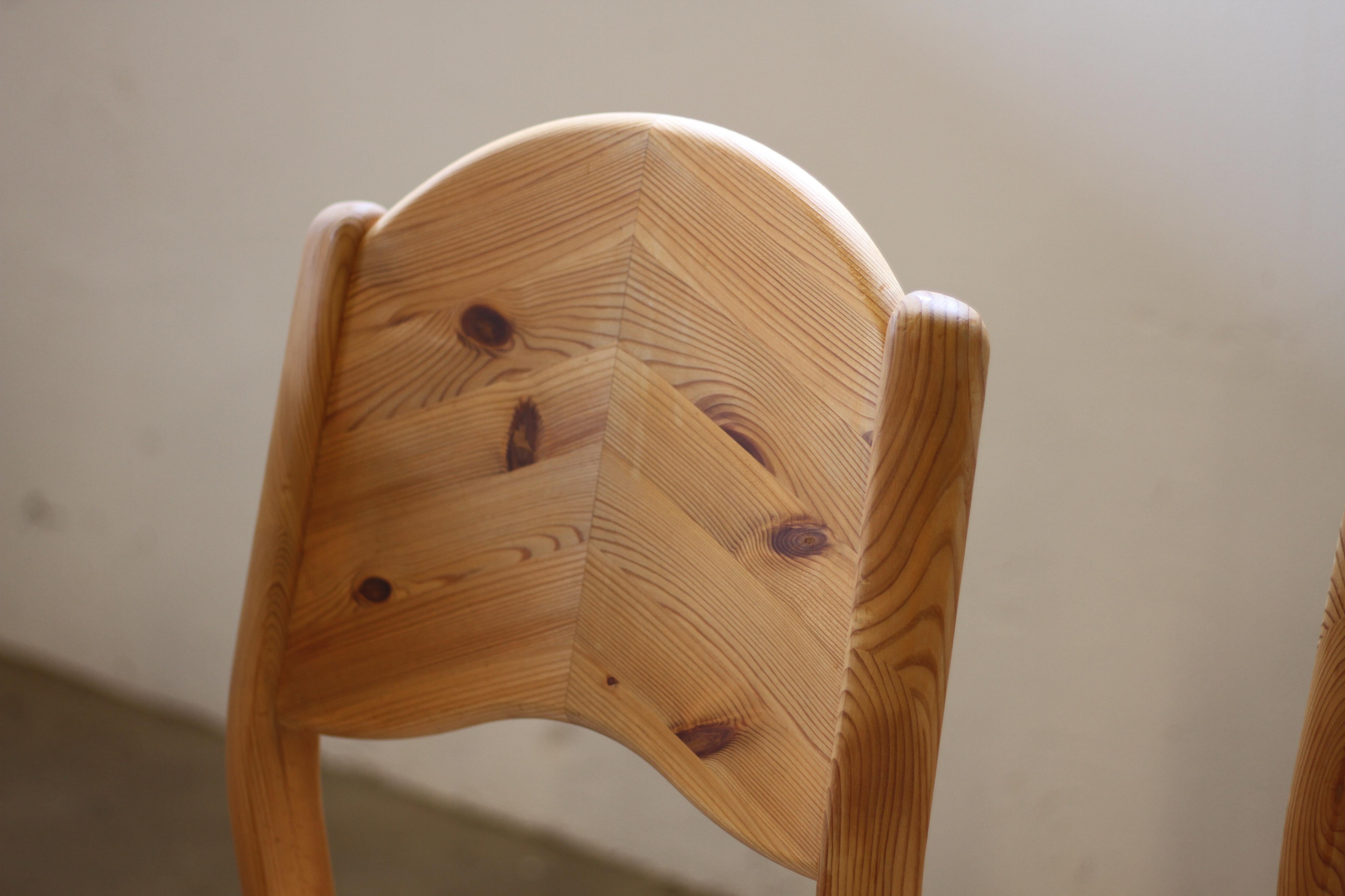 Danish Pine Wood Dining Chairs in style of Rainer Daumiller - 1970s 3